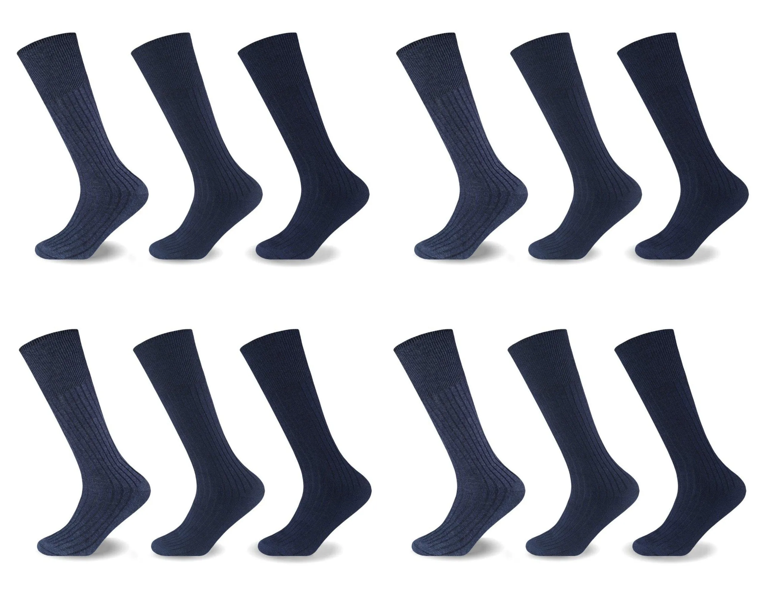 12PK MENS 100% COTTON RICH LONGHOSE SOCKS