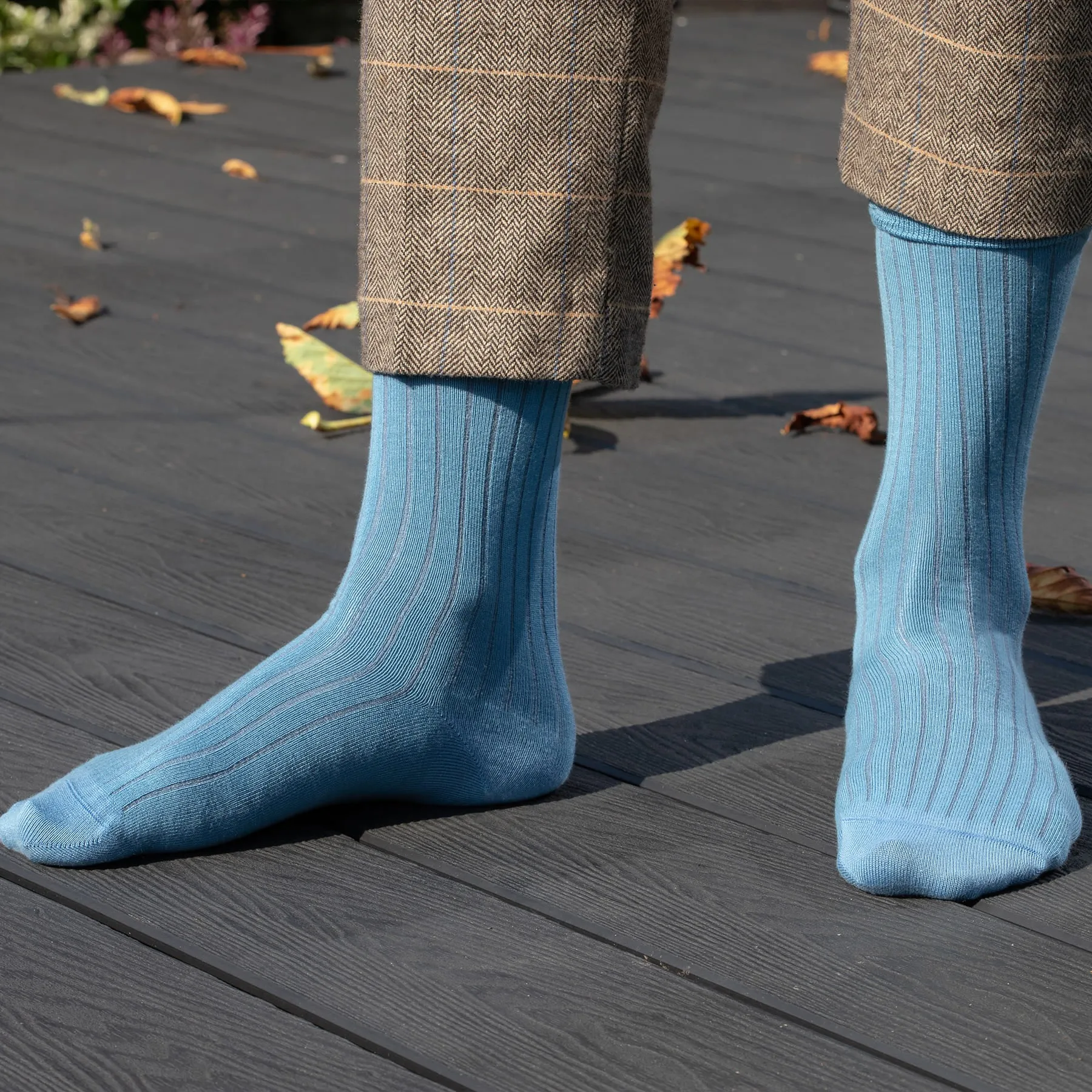 3 Pack Essential Men's Socks - Azure