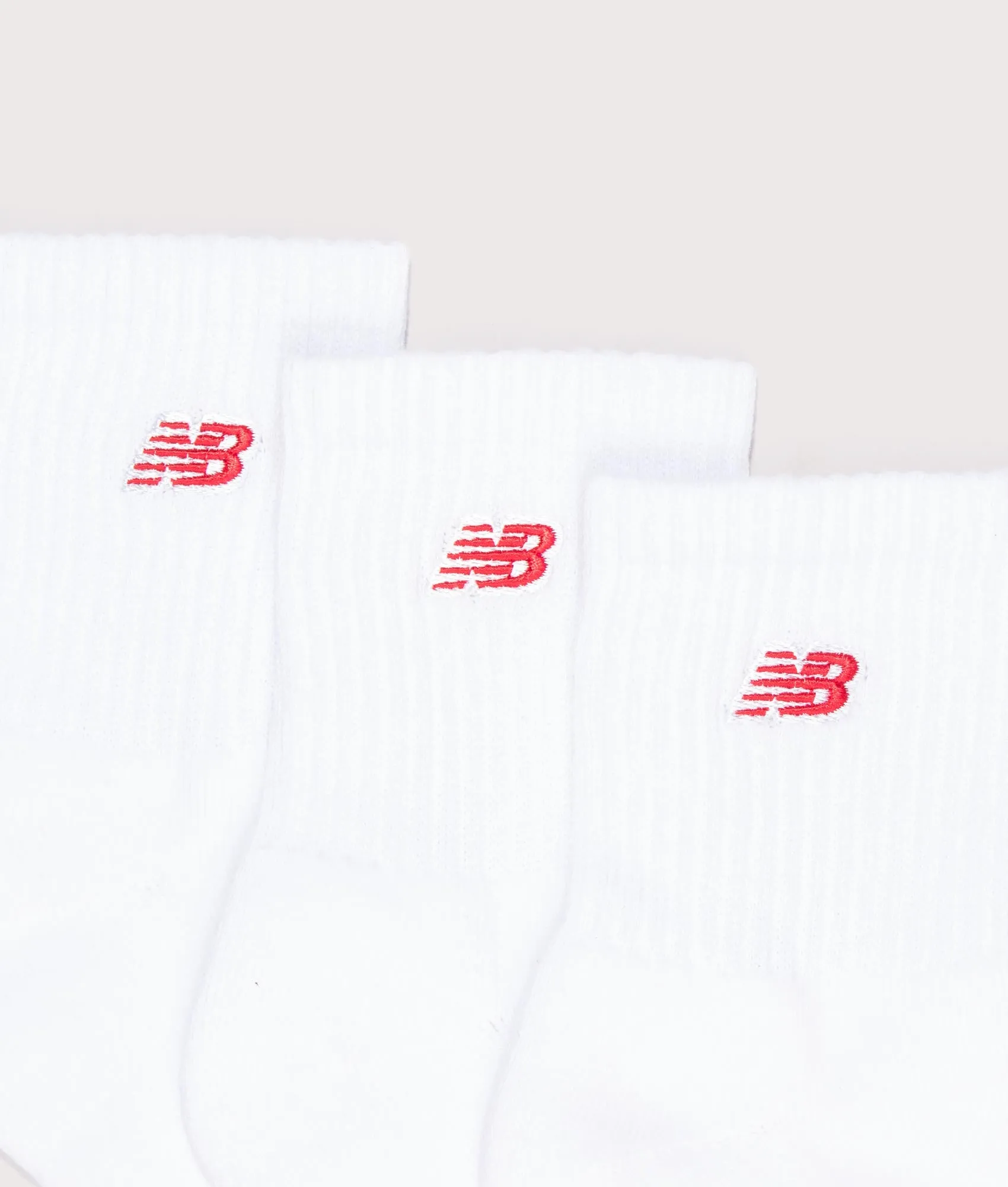 3 Pack Quarters Red Stripe Ankle Socks