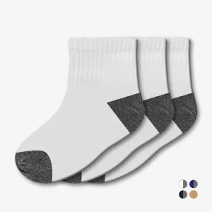 3 Pair Athletic Quarter Socks – Style: 614