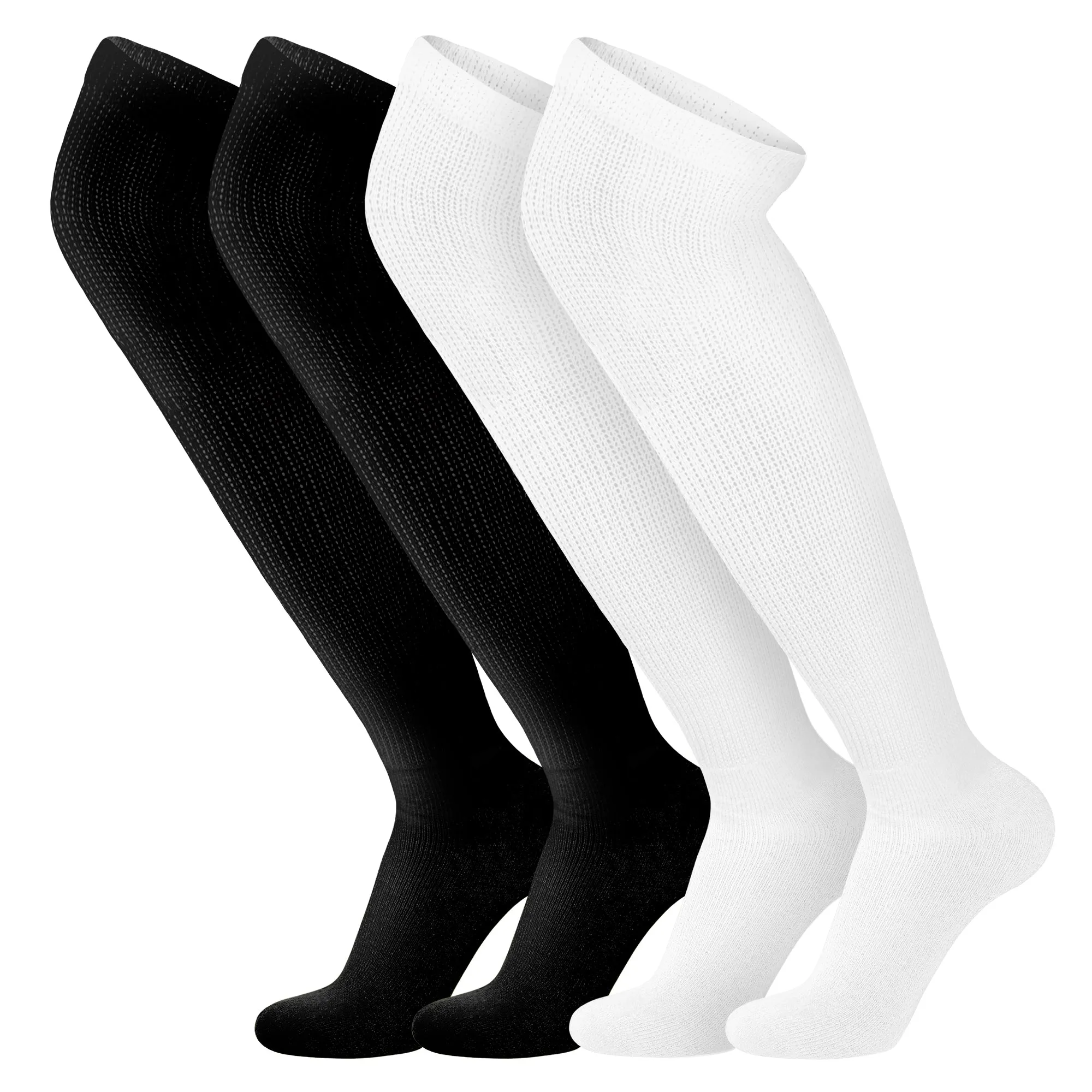 4 Pairs of Over the Knee Cotton Diabetic Non-Binding Neuropathy Socks