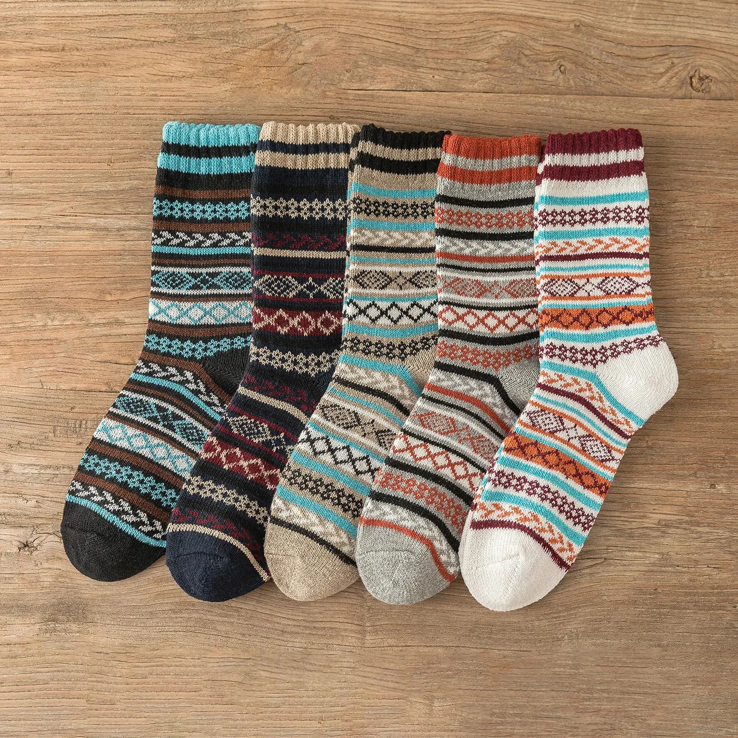 5 Pairs Thick Winter Socks for Men and Women