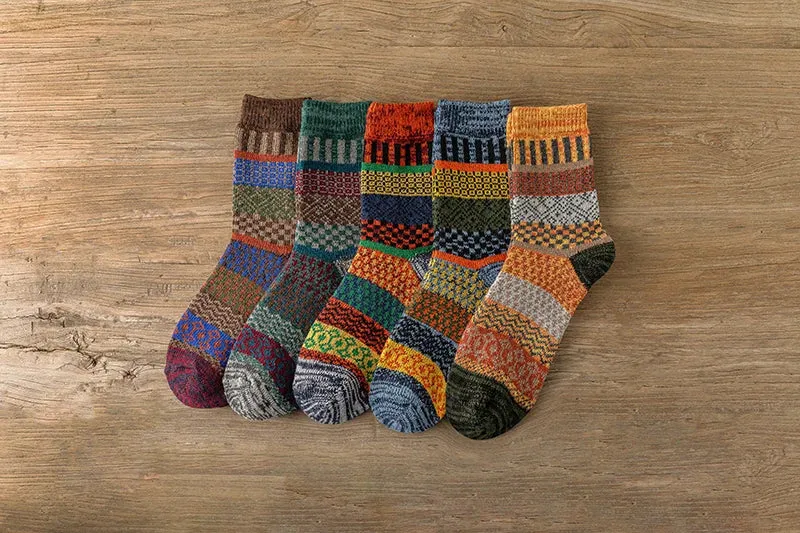 5 Pairs Thick Winter Socks for Men and Women