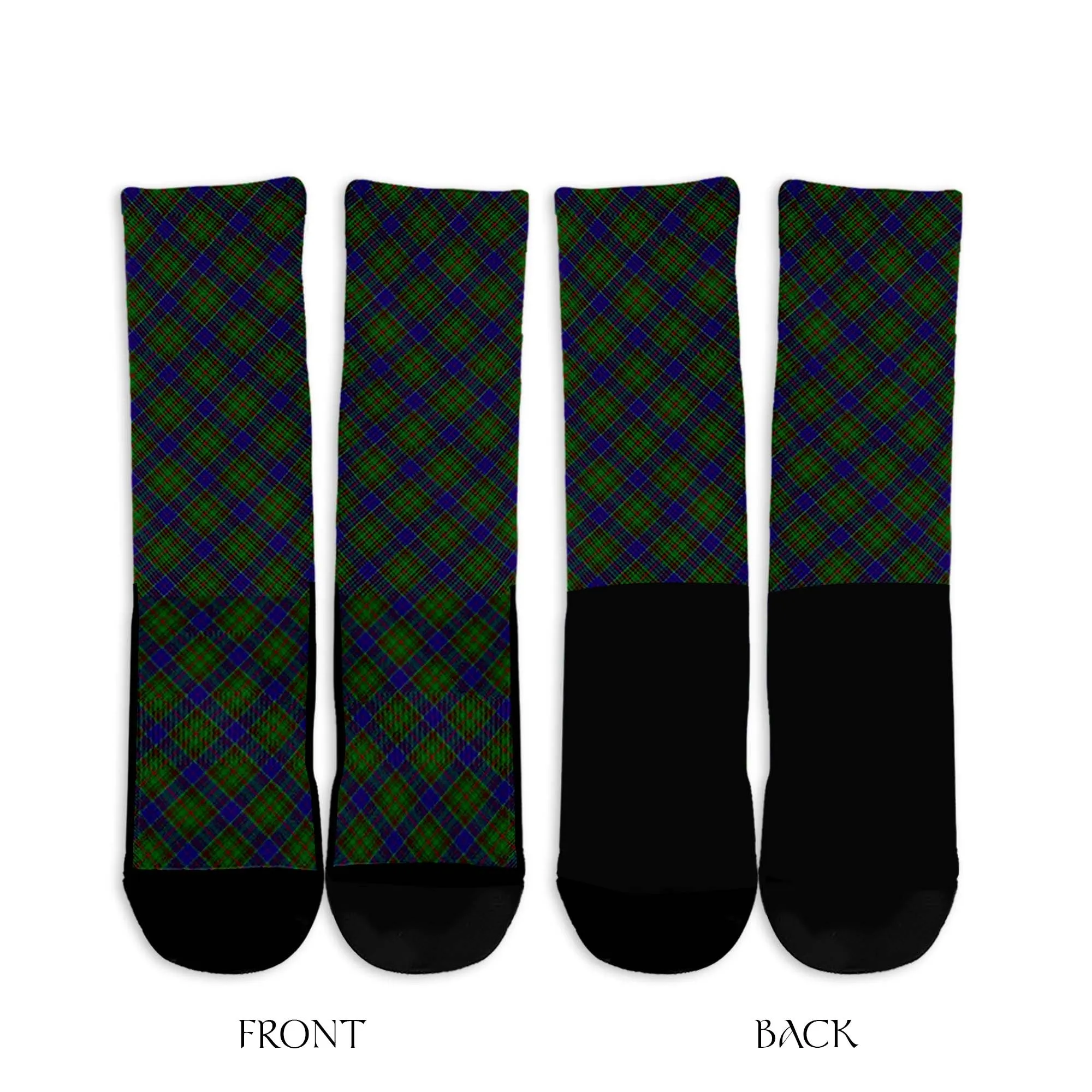 Adam Tartan Crew Socks Cross Tartan Style