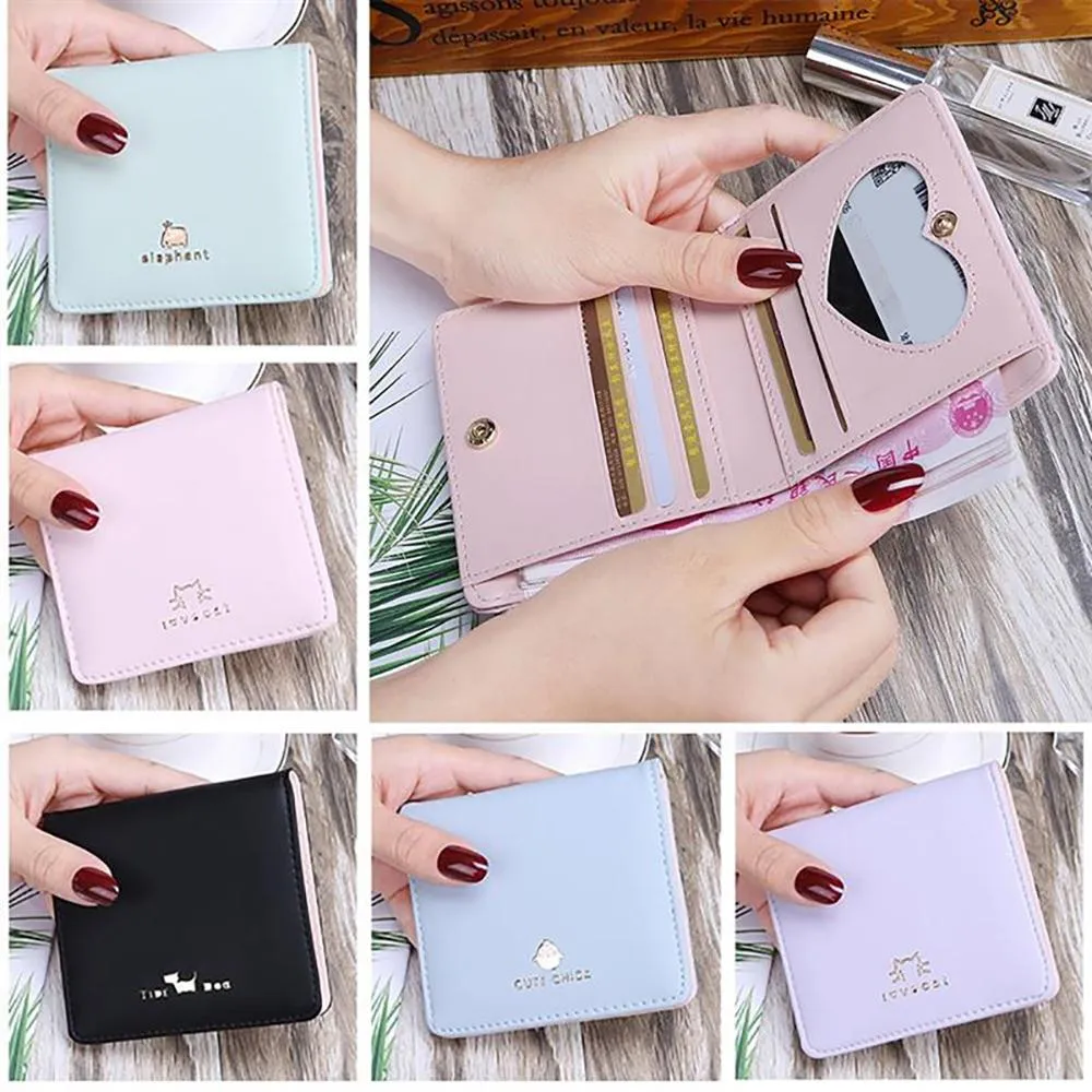 Adorable Cute Cat Face Mini Foldable Wallet