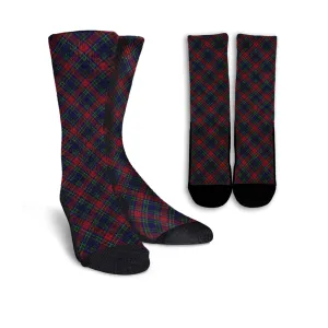 Allison Red Tartan Crew Socks Cross Tartan Style