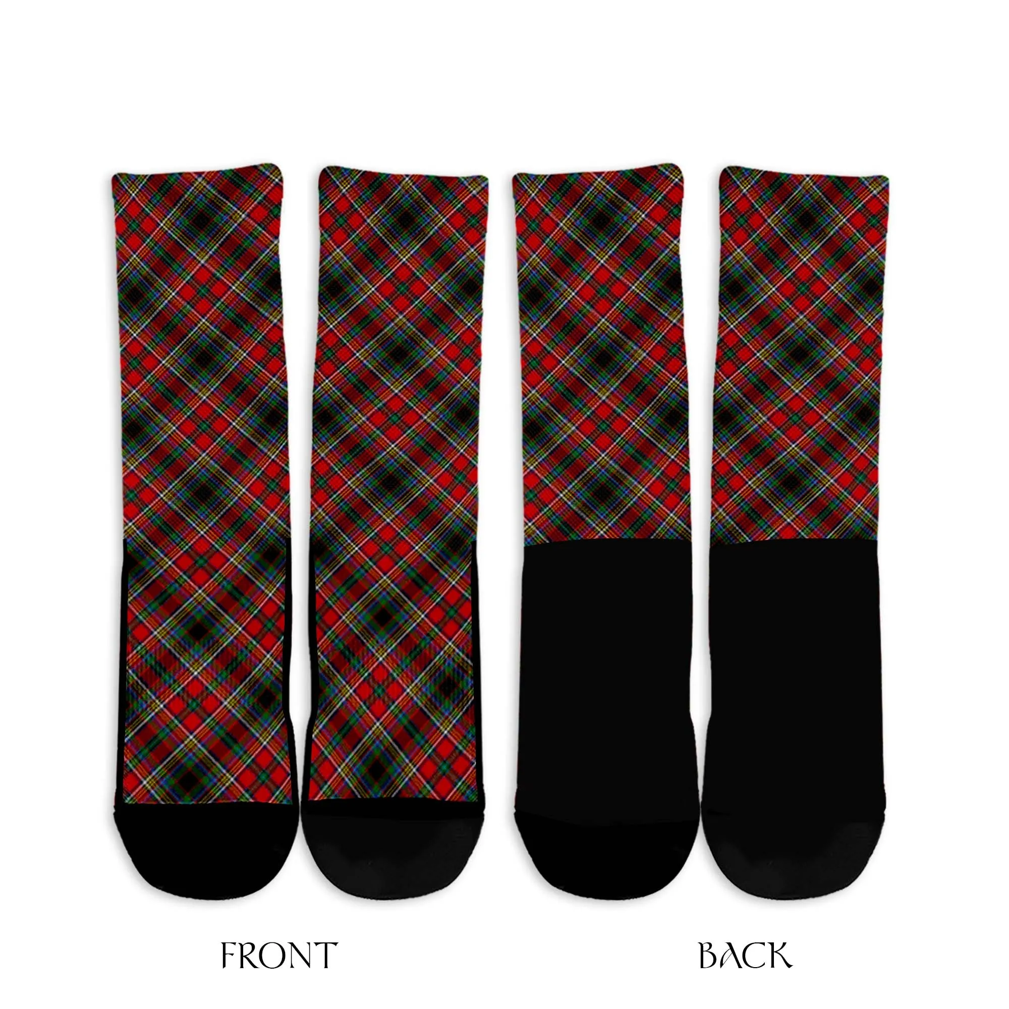 Anderson of Arbrake Tartan Crew Socks Cross Tartan Style