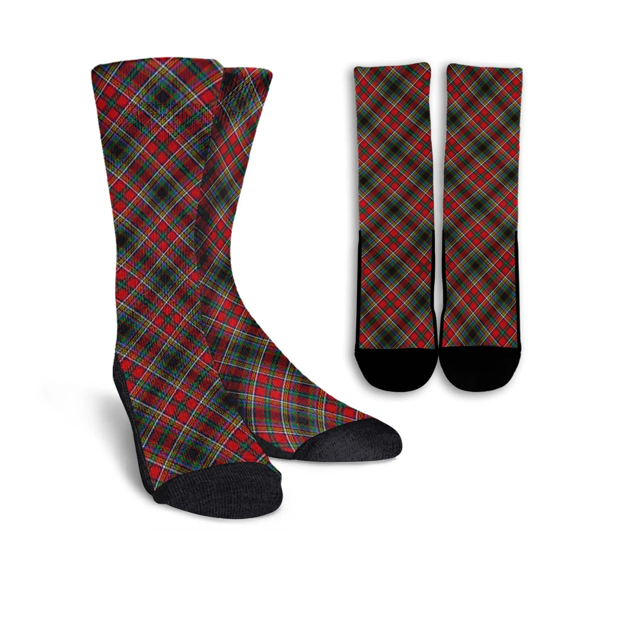 Anderson of Arbrake Tartan Crew Socks Cross Tartan Style