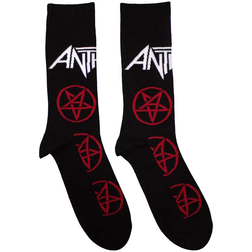 Anthrax Unisex Ankle Socks: Pentathrax Pattern (UK Size 7 - 11)