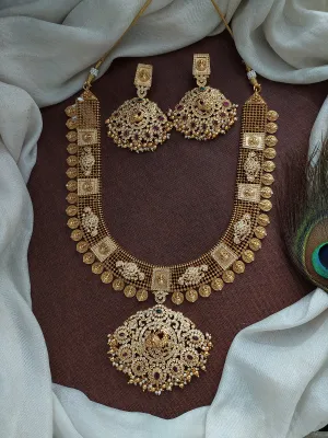 Antique Mid-Haram Set with Lakshmi Coins