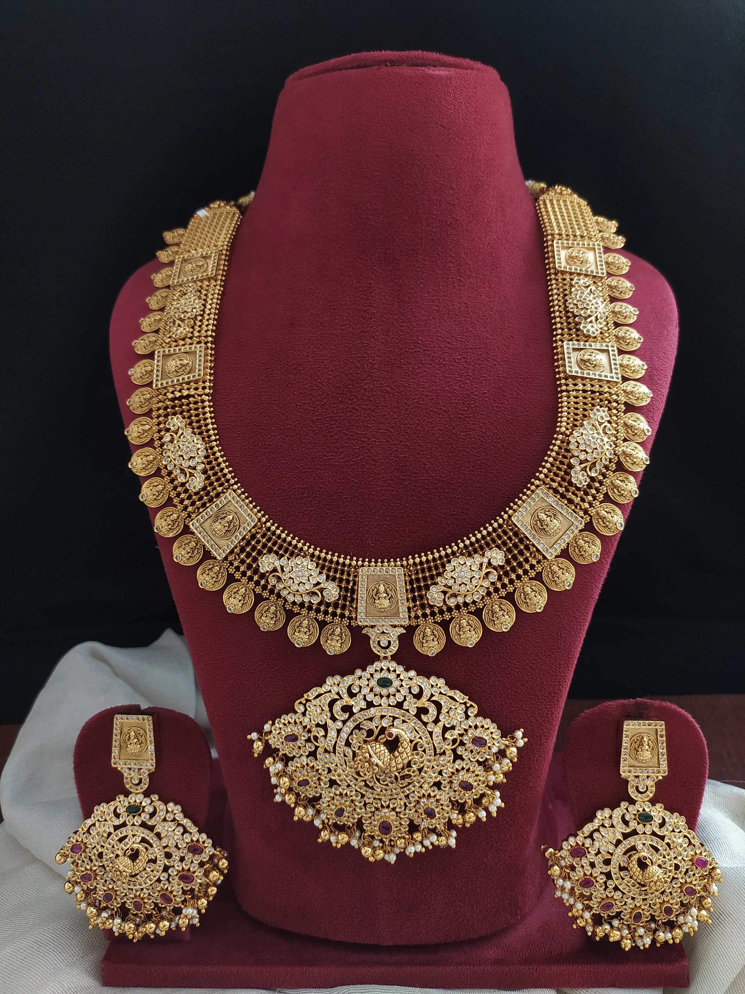 Antique Mid-Haram Set with Lakshmi Coins