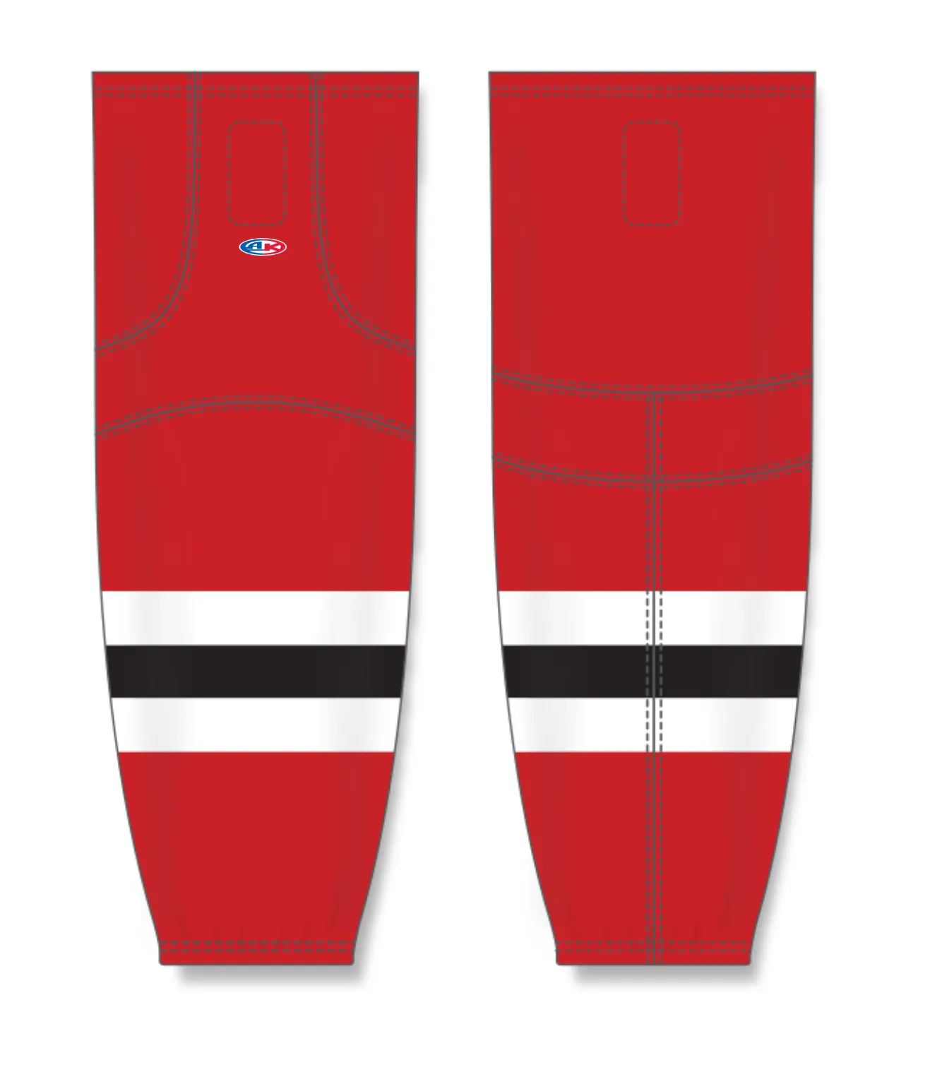 Athletic Knit (AK) HS2100-866 Portland Winterhawks Red Mesh Ice Hockey Socks