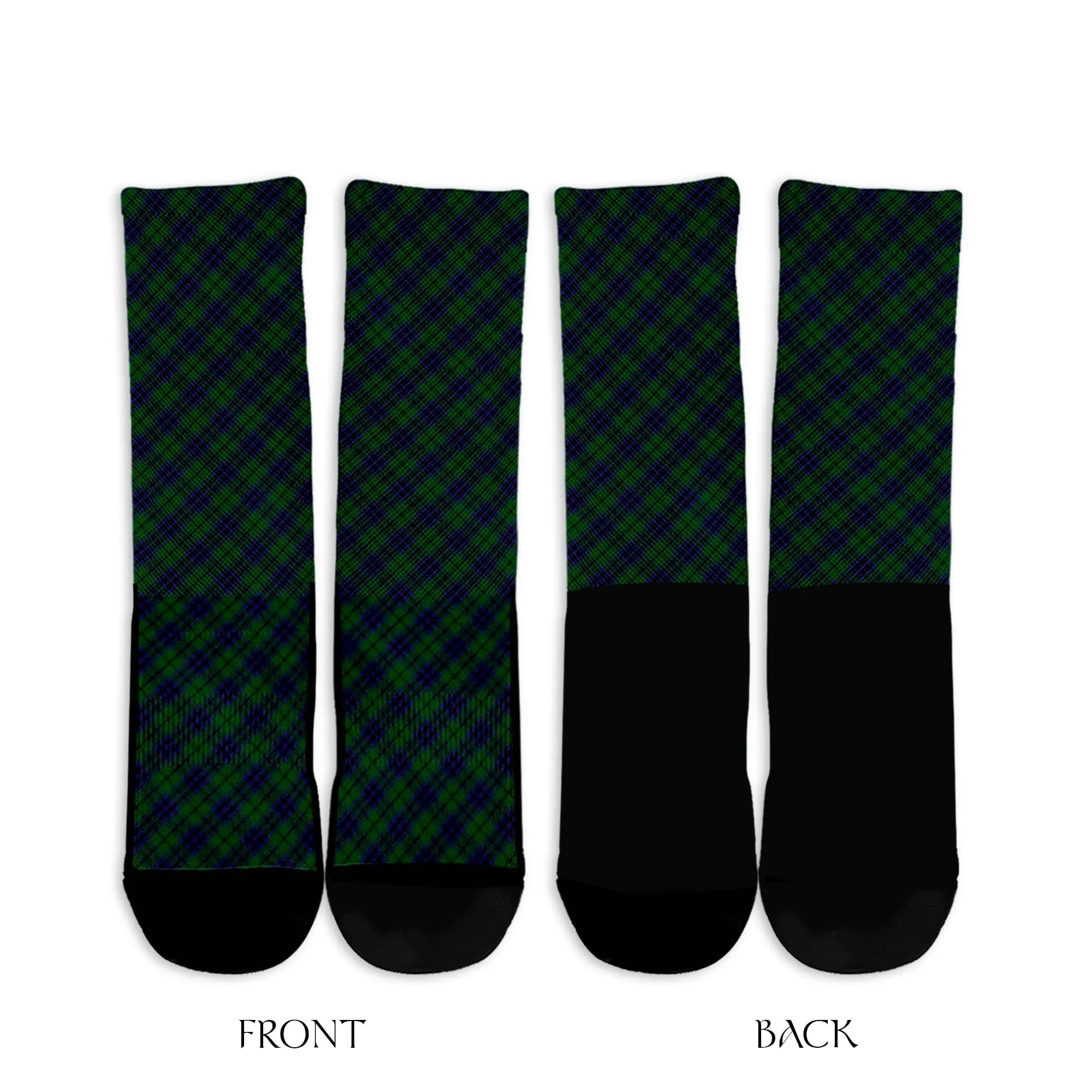 Austin Tartan Crew Socks Cross Tartan Style