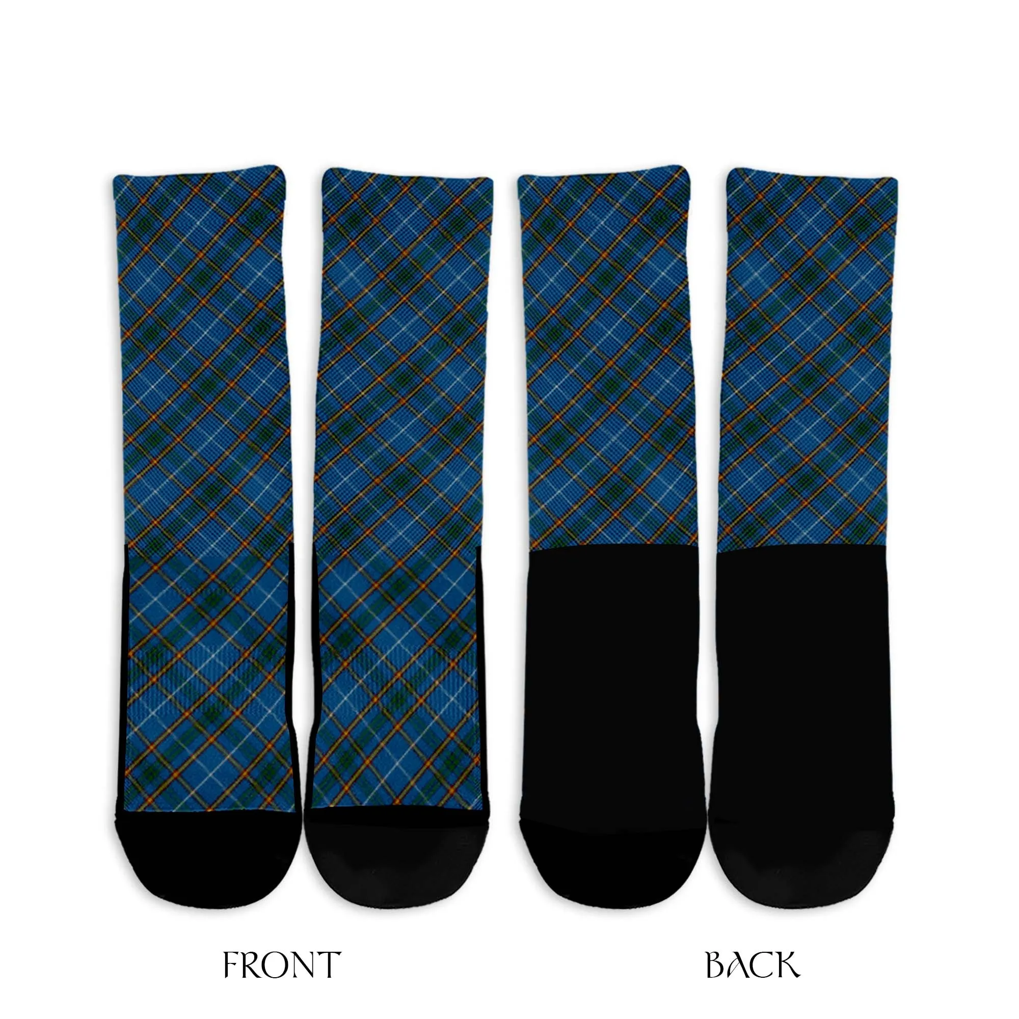 Bain Tartan Crew Socks Cross Tartan Style