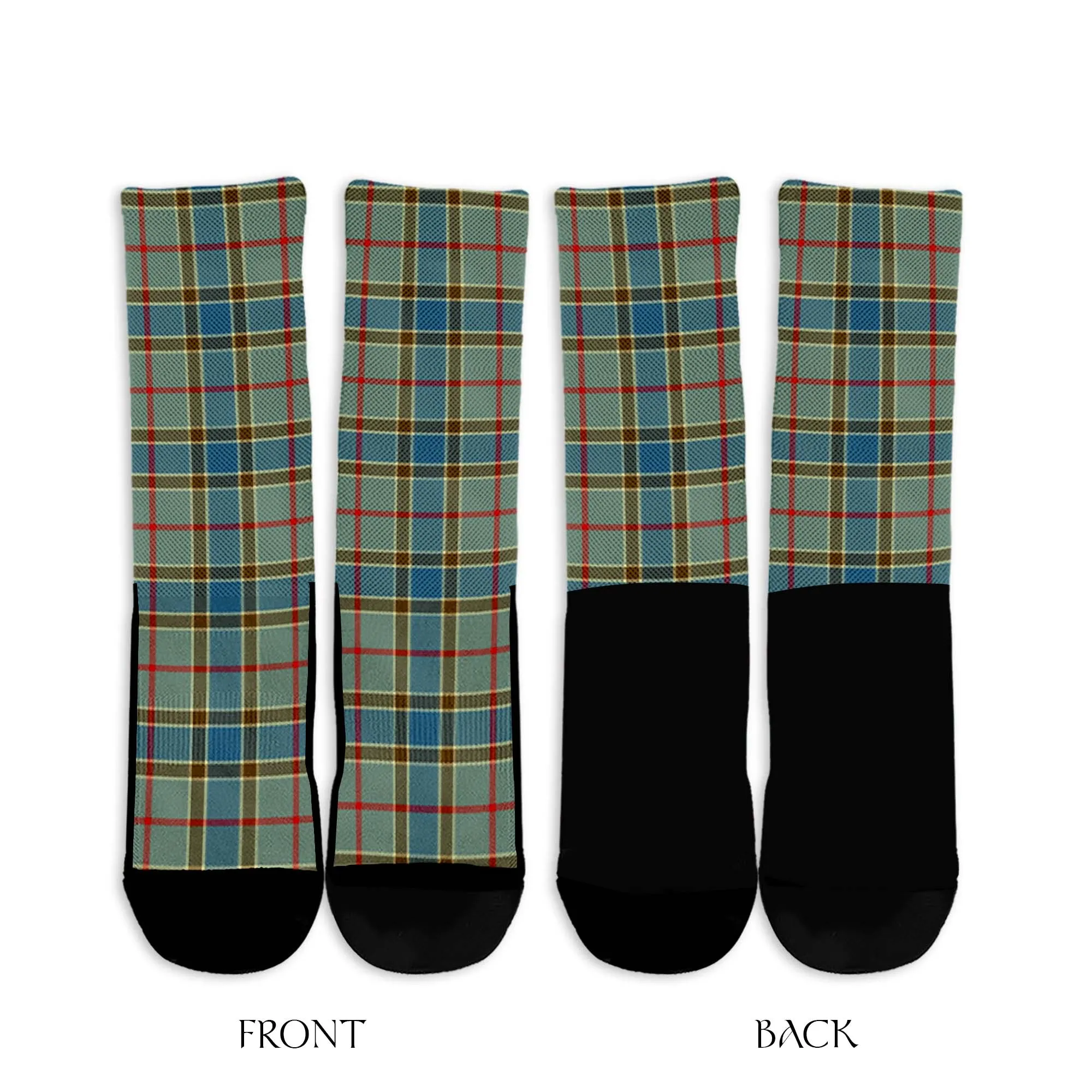 Balfour Blue Tartan Crew Socks