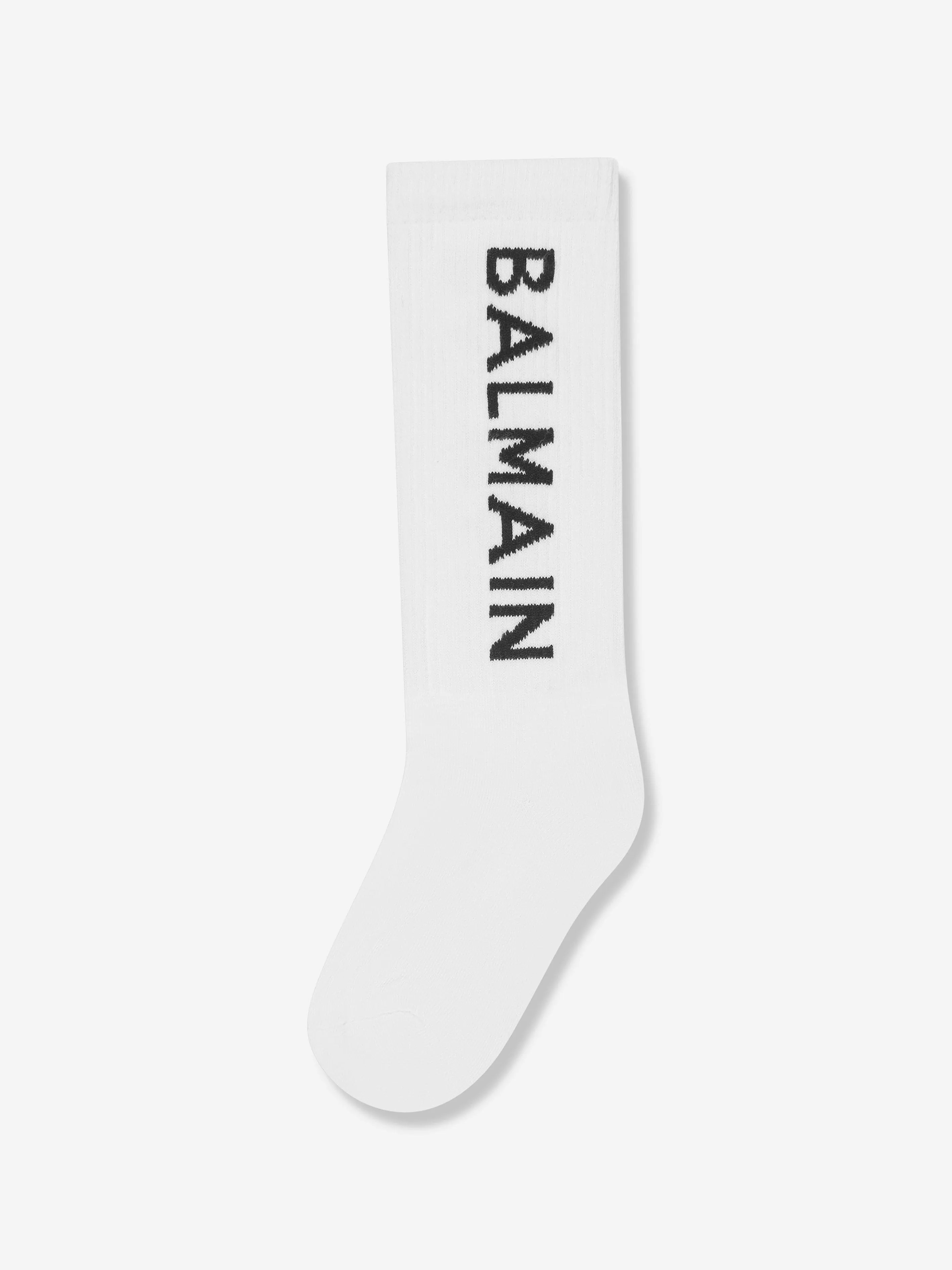 Balmain Boys Logo Socks in White