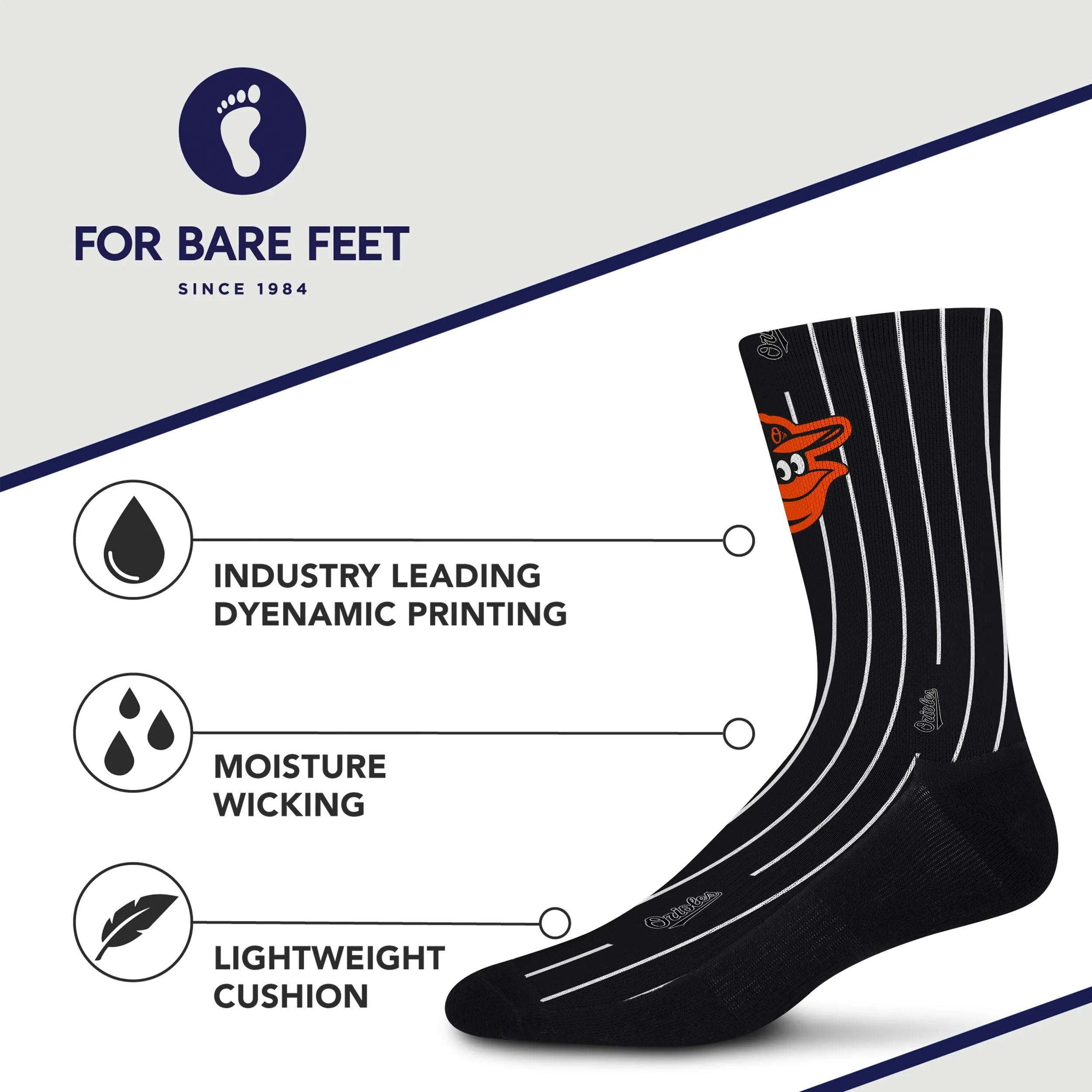 Baltimore Orioles Pinstripe Socks