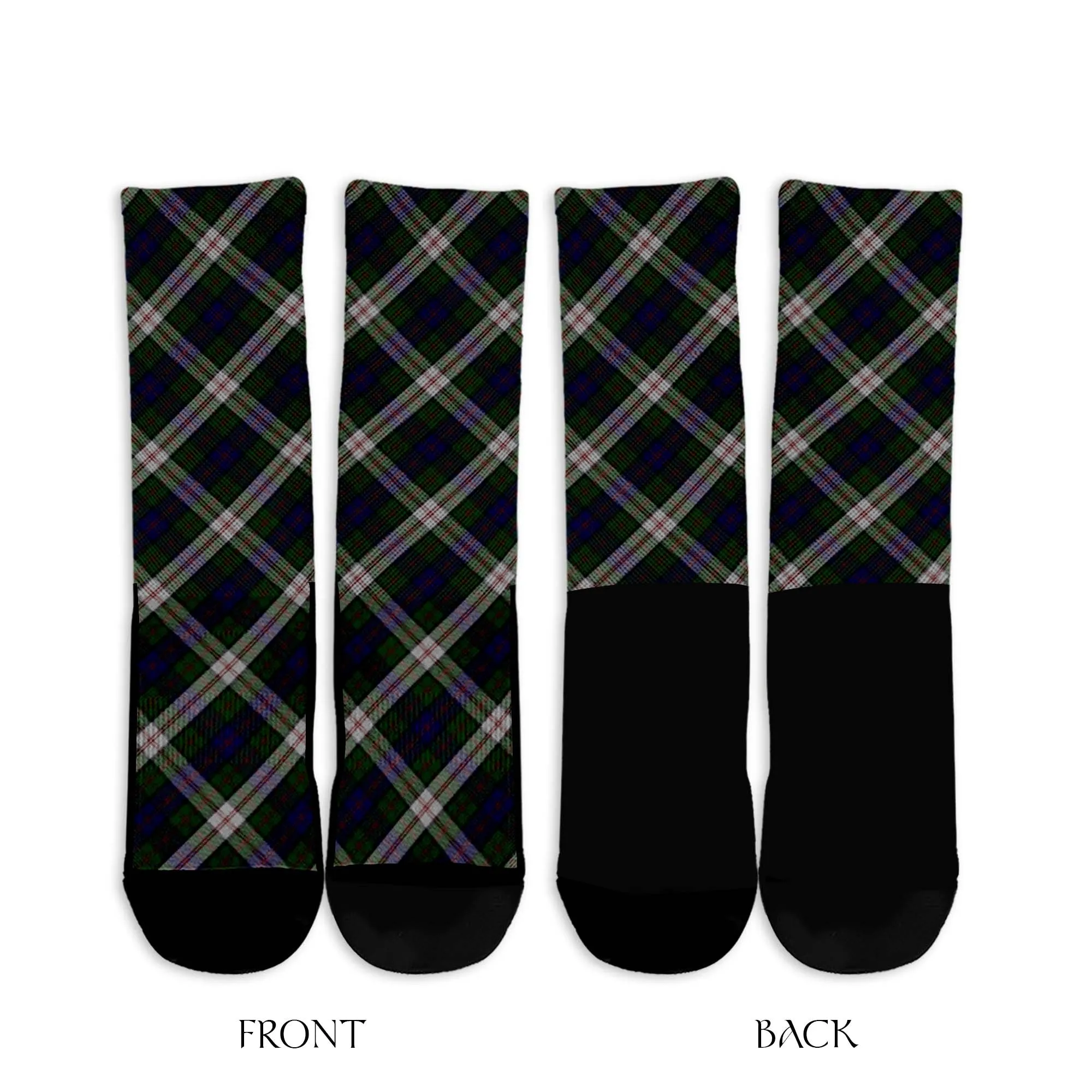 Blair Dress Tartan Crew Socks Cross Tartan Style