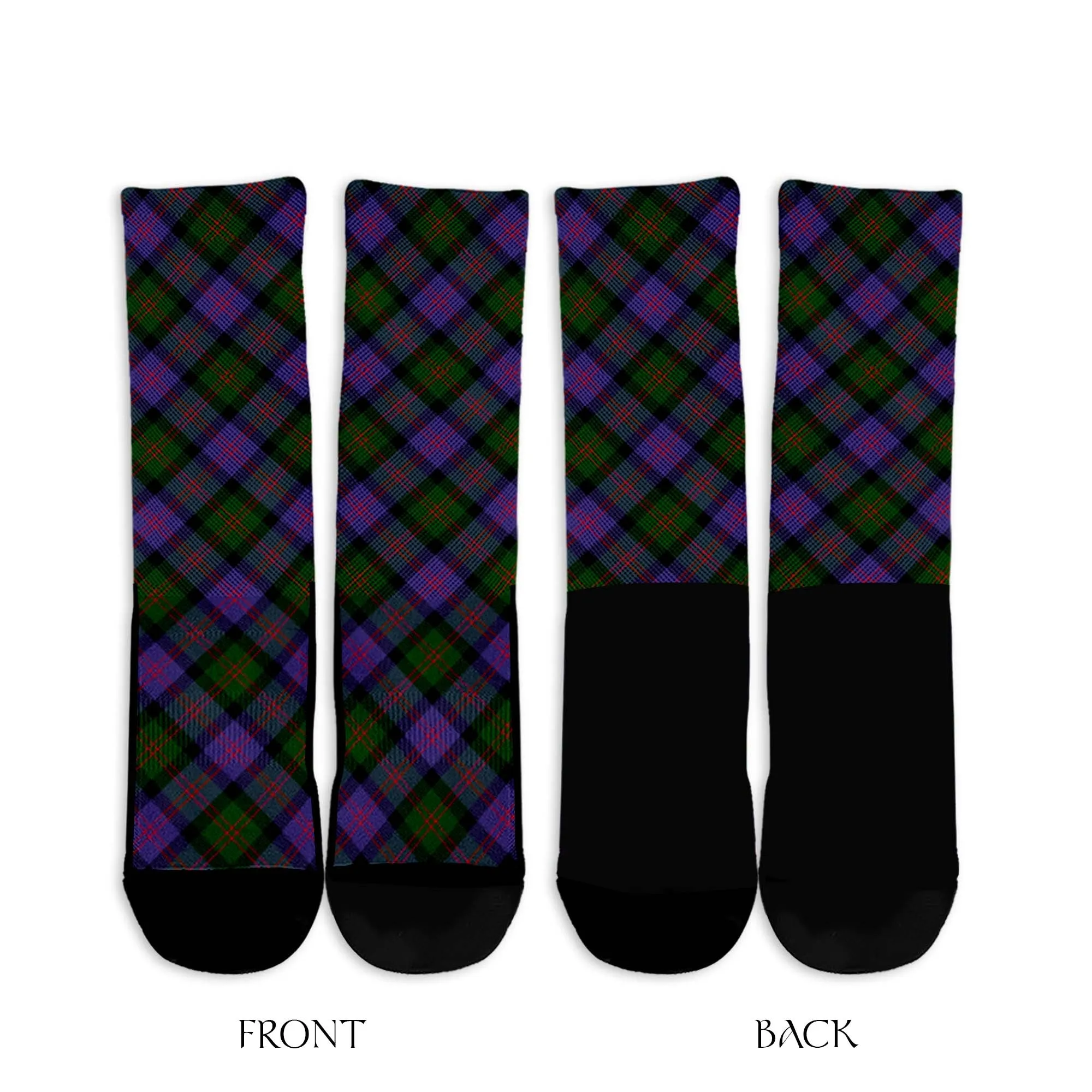 Blair Modern Tartan Crew Socks Cross Tartan Style