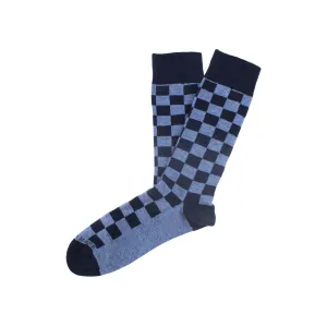 Blue Checkered Sock