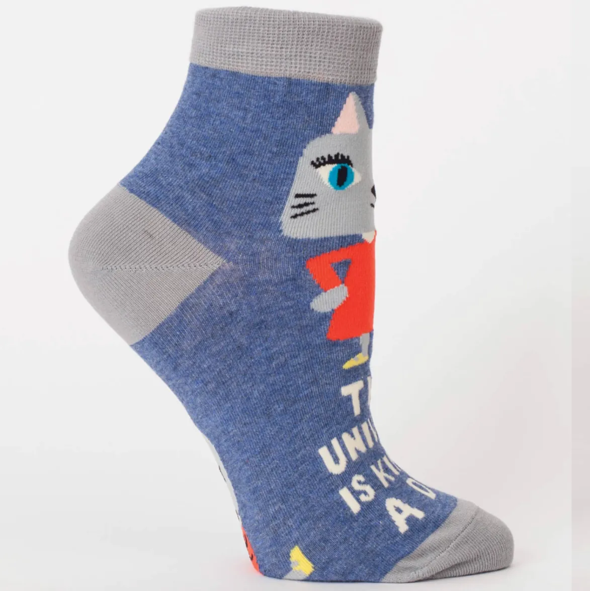 Blue Q Ankle Socks - The Universe Is A Dick