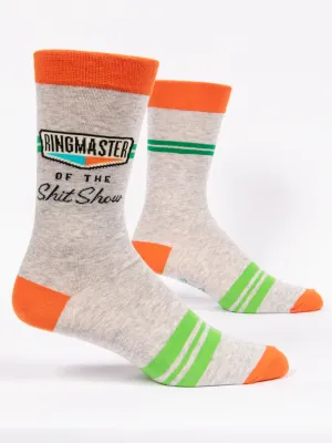 Blue Q - Ringmaster of The Sh*t Show Men's Crew Socks