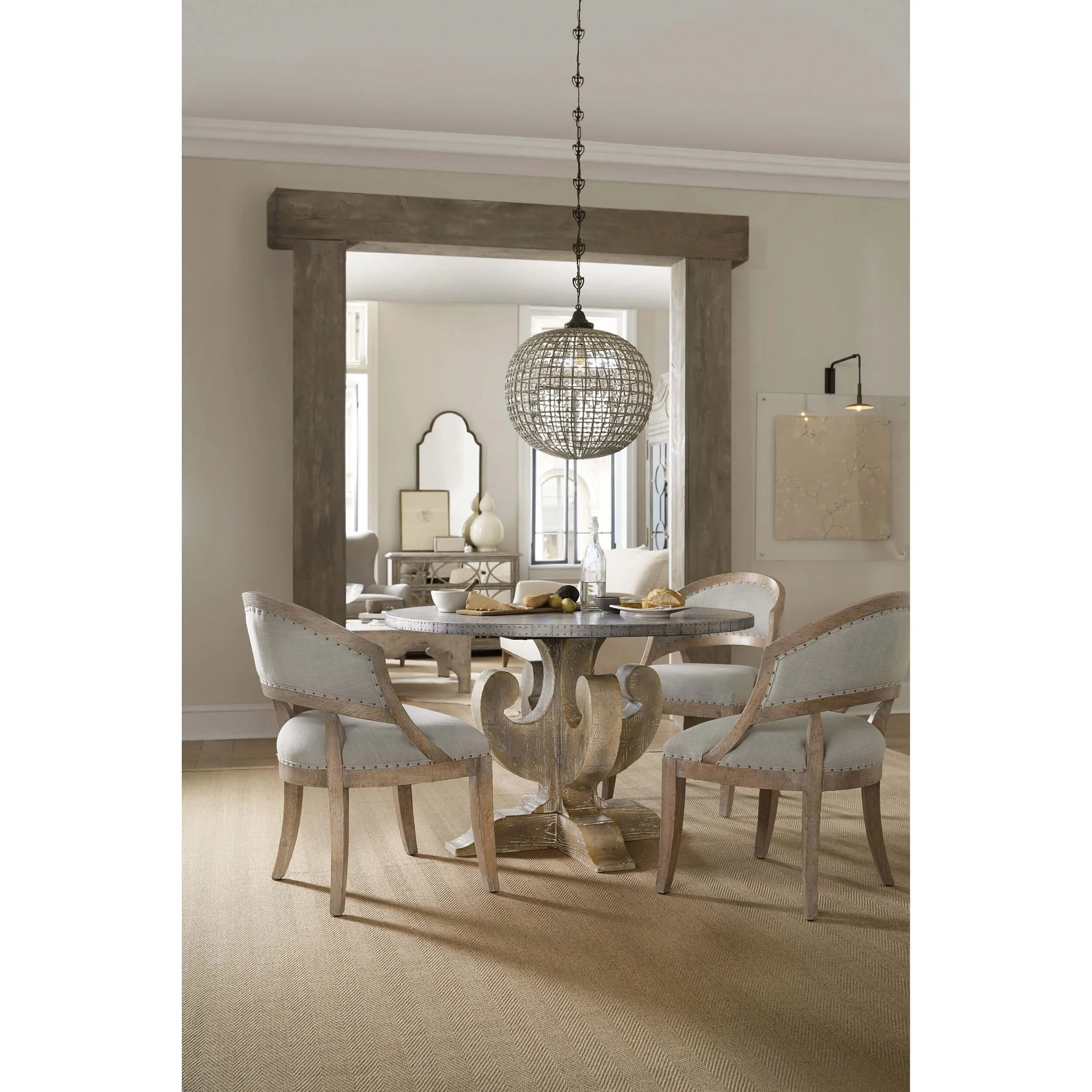 Boheme Ascension Zinc Round Dining Table