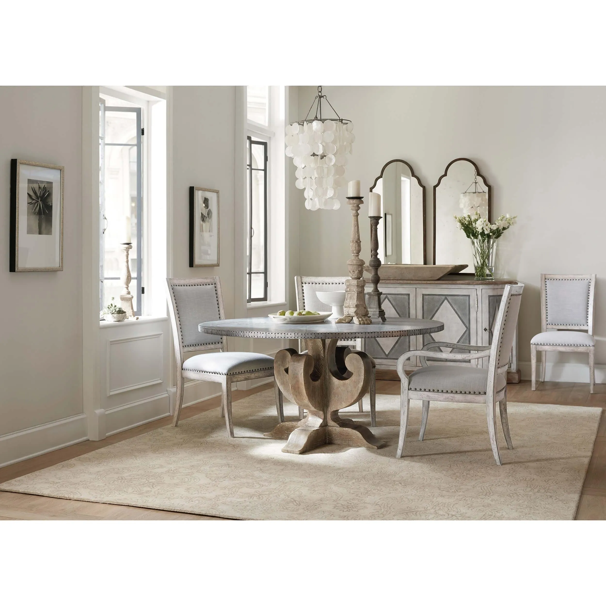 Boheme Ascension Zinc Round Dining Table