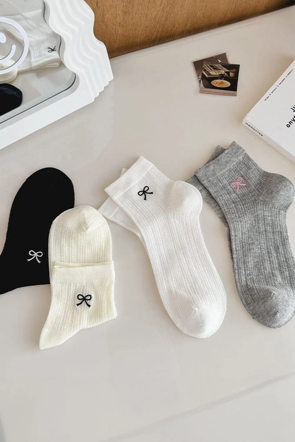 Bow Knot Cotton Ankle Socks | PRE ORDER