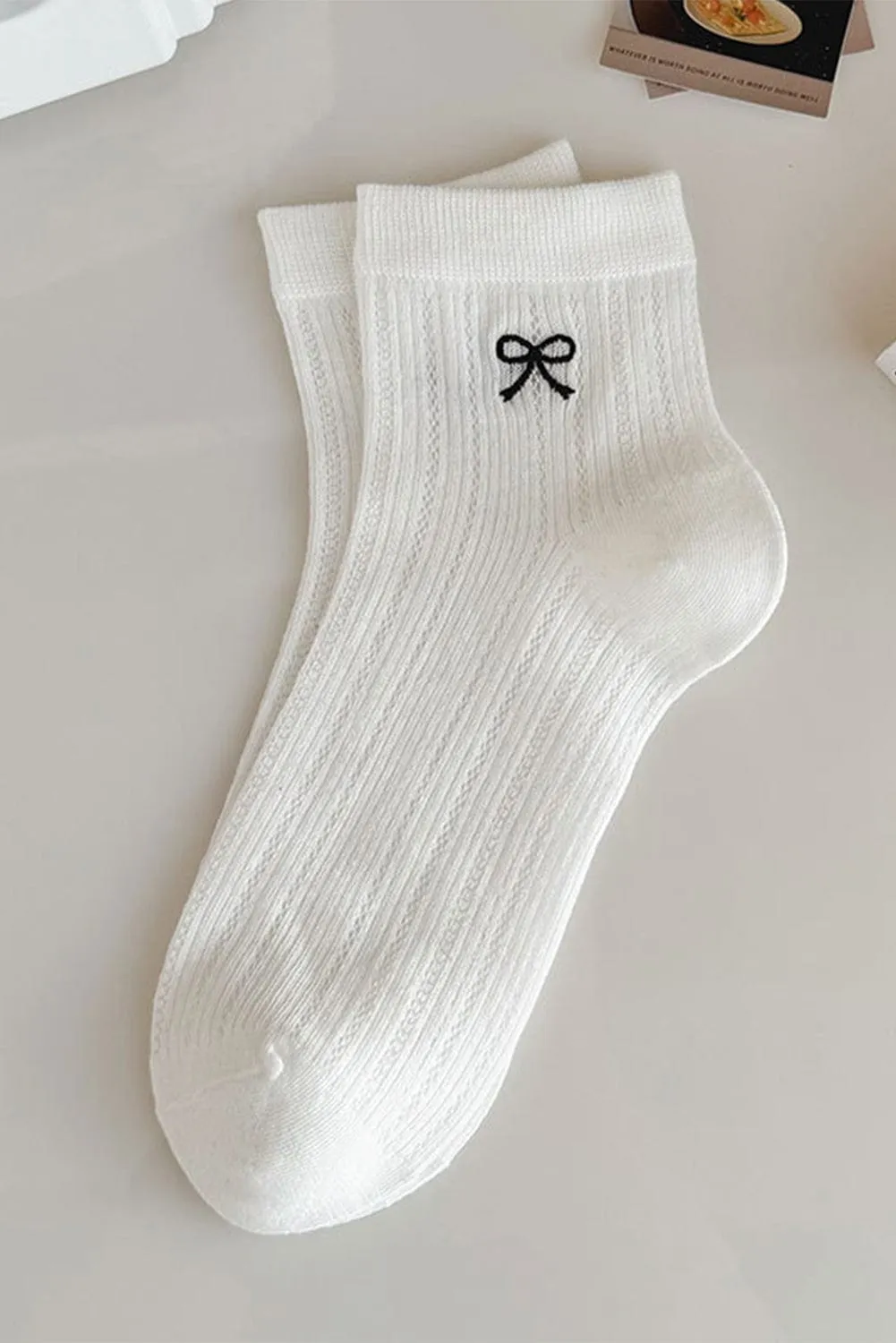 Bow Knot Cotton Ankle Socks | PRE ORDER