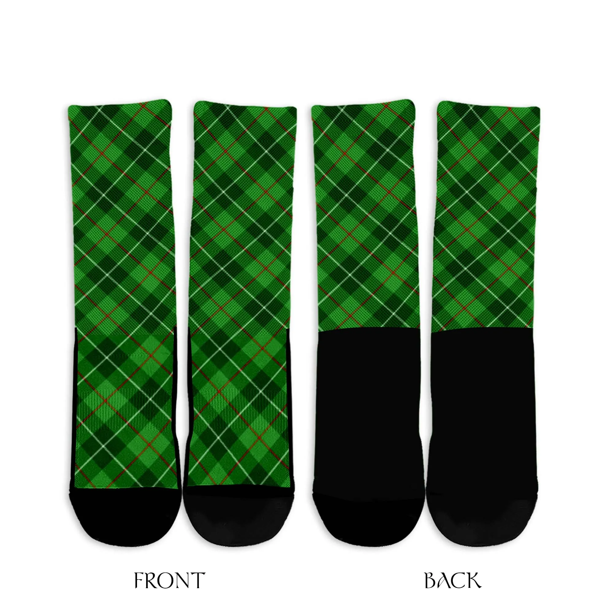 Boyle Tartan Crew Socks Cross Tartan Style