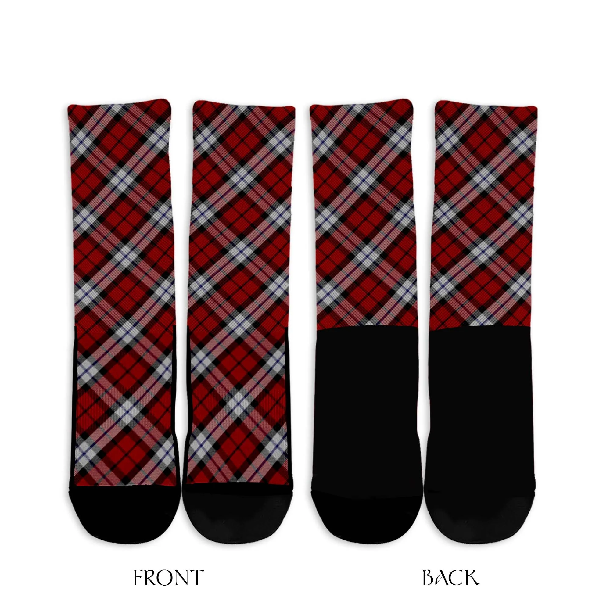 Brodie Dress Tartan Crew Socks Cross Tartan Style