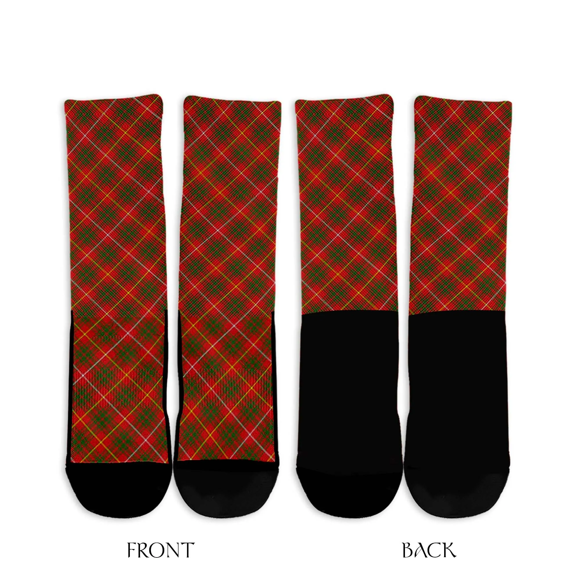 Bruce County Canada Tartan Crew Socks Cross Tartan Style