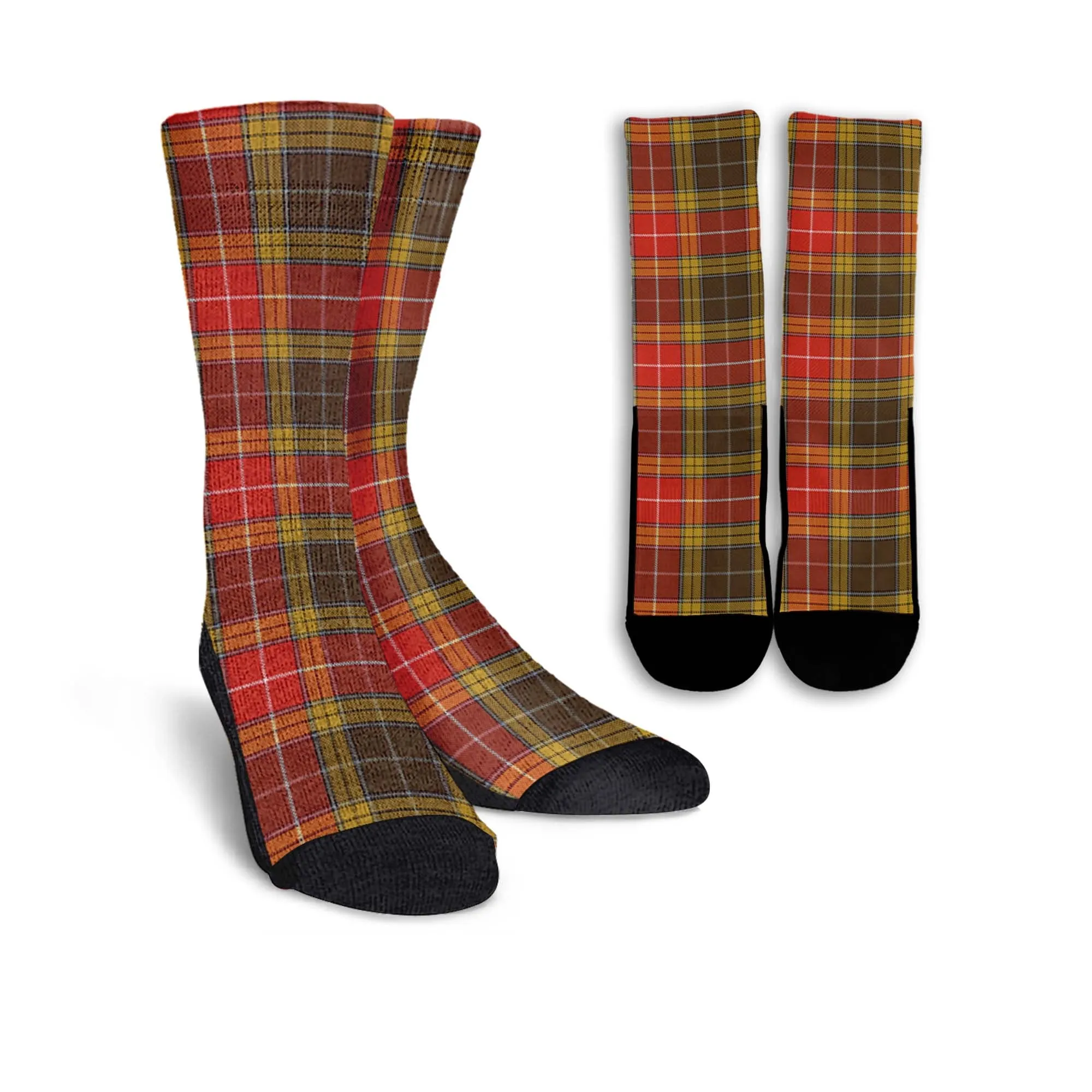 Buchanan Old Set Weathered Tartan Crew Socks