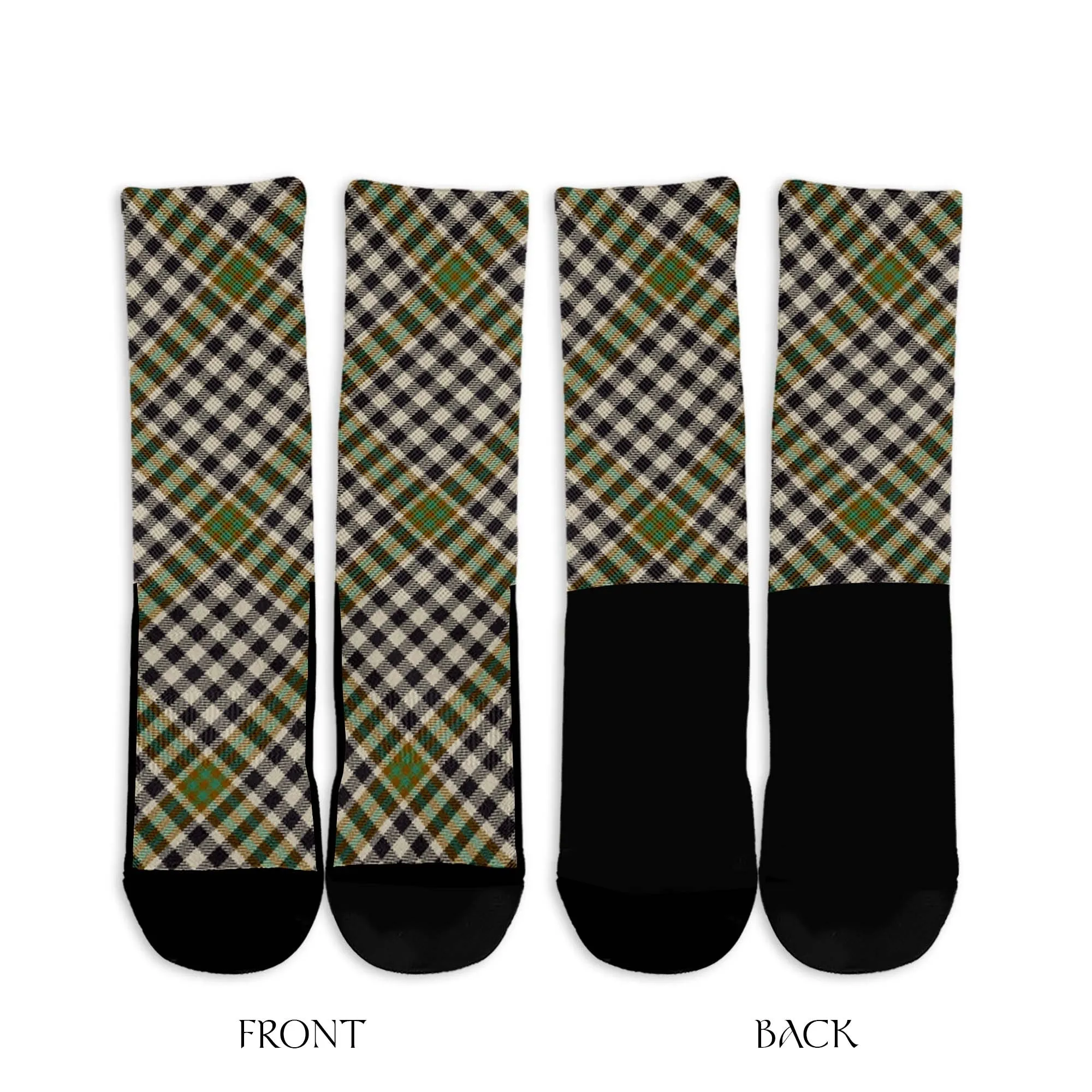 Burns Check Tartan Crew Socks Cross Tartan Style