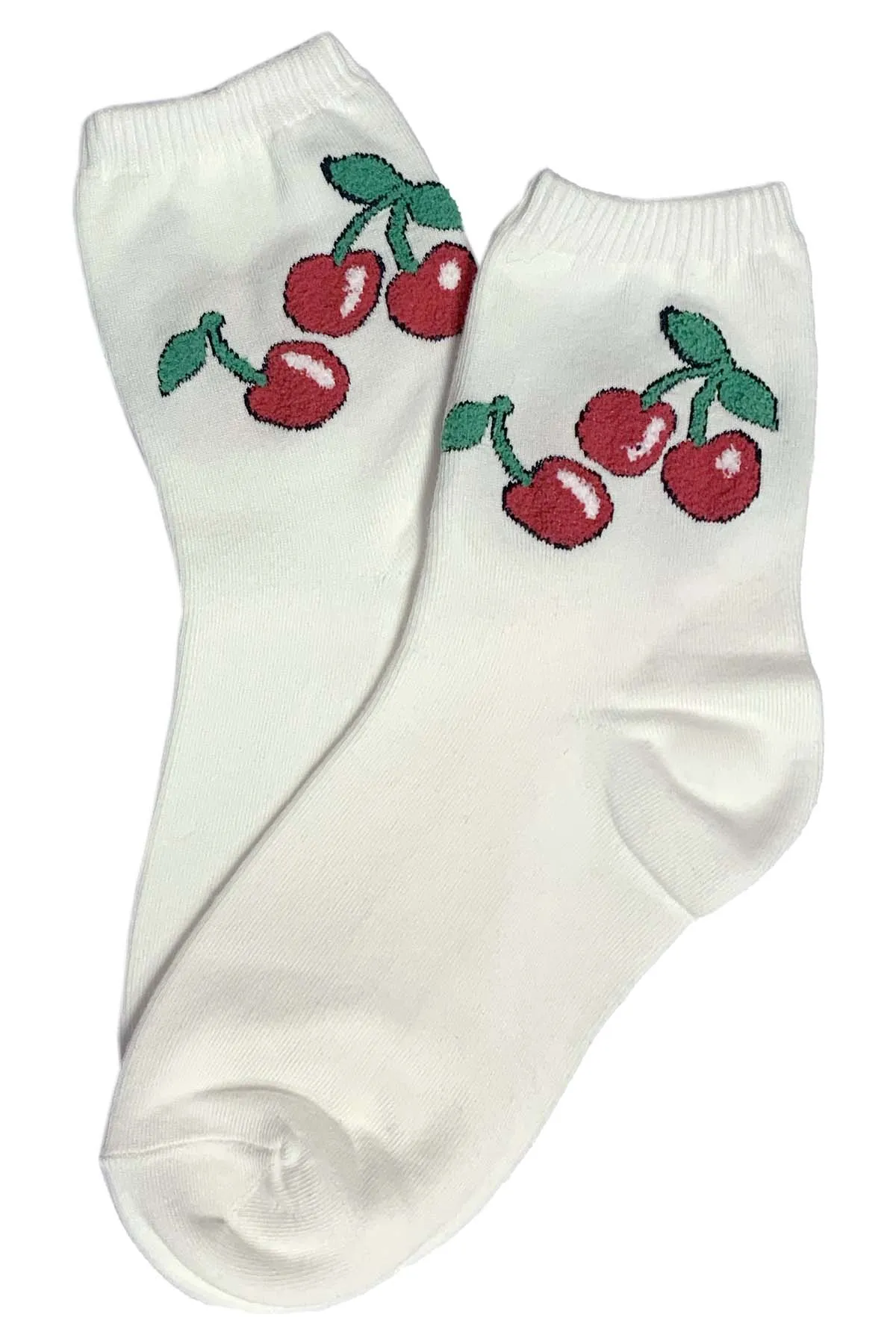 Cherry On Top Socks White