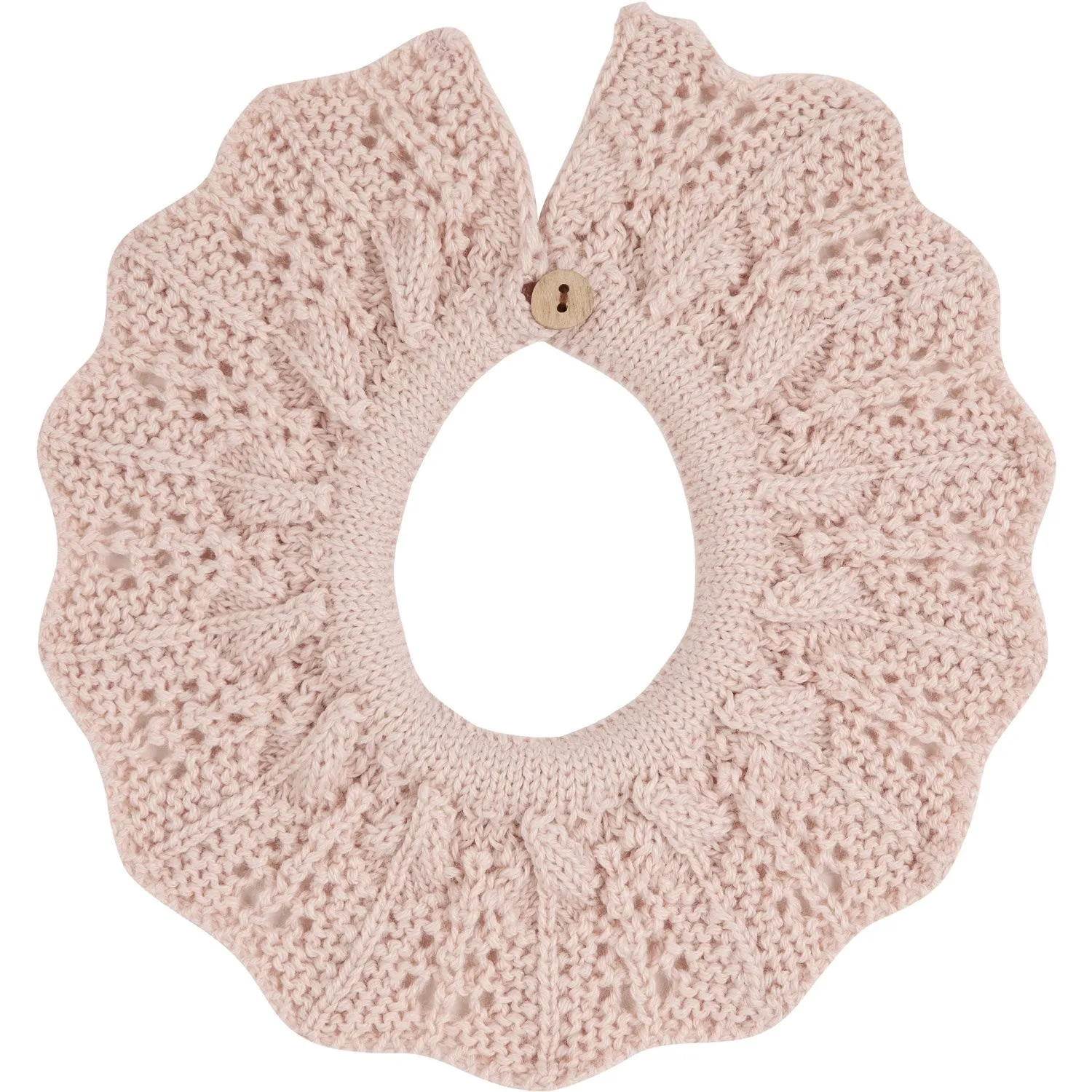 Cóndor Nude Merino Wool Blend Openwork Collar