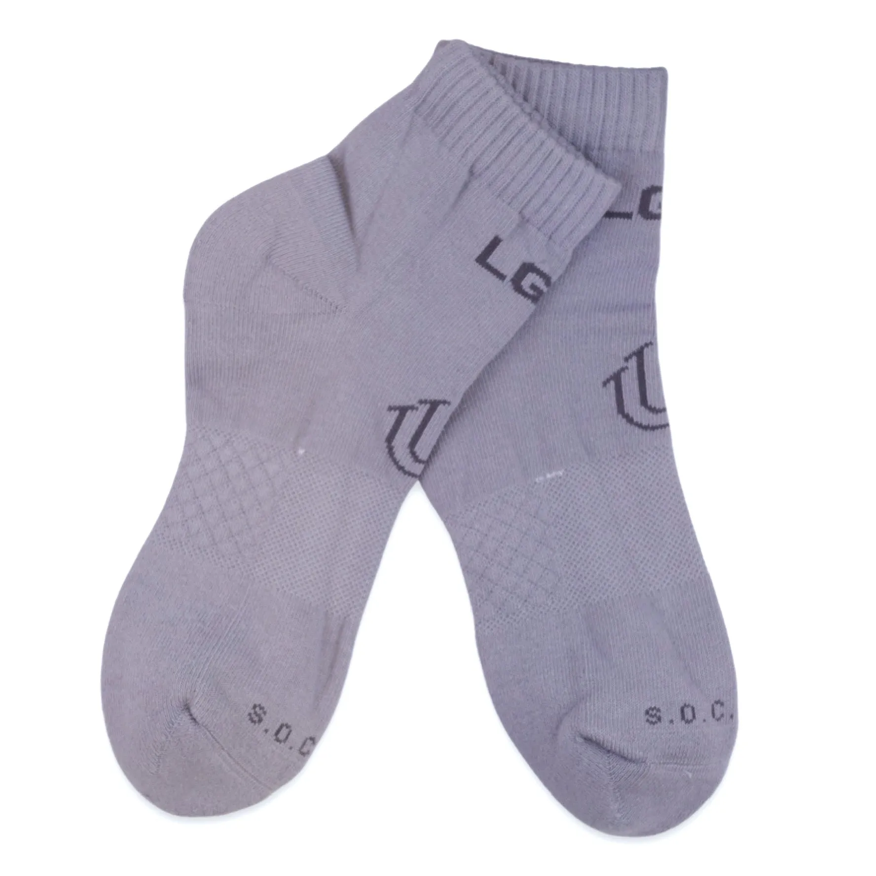 COLR By uLace Mid-Calf Socks - Light Gray