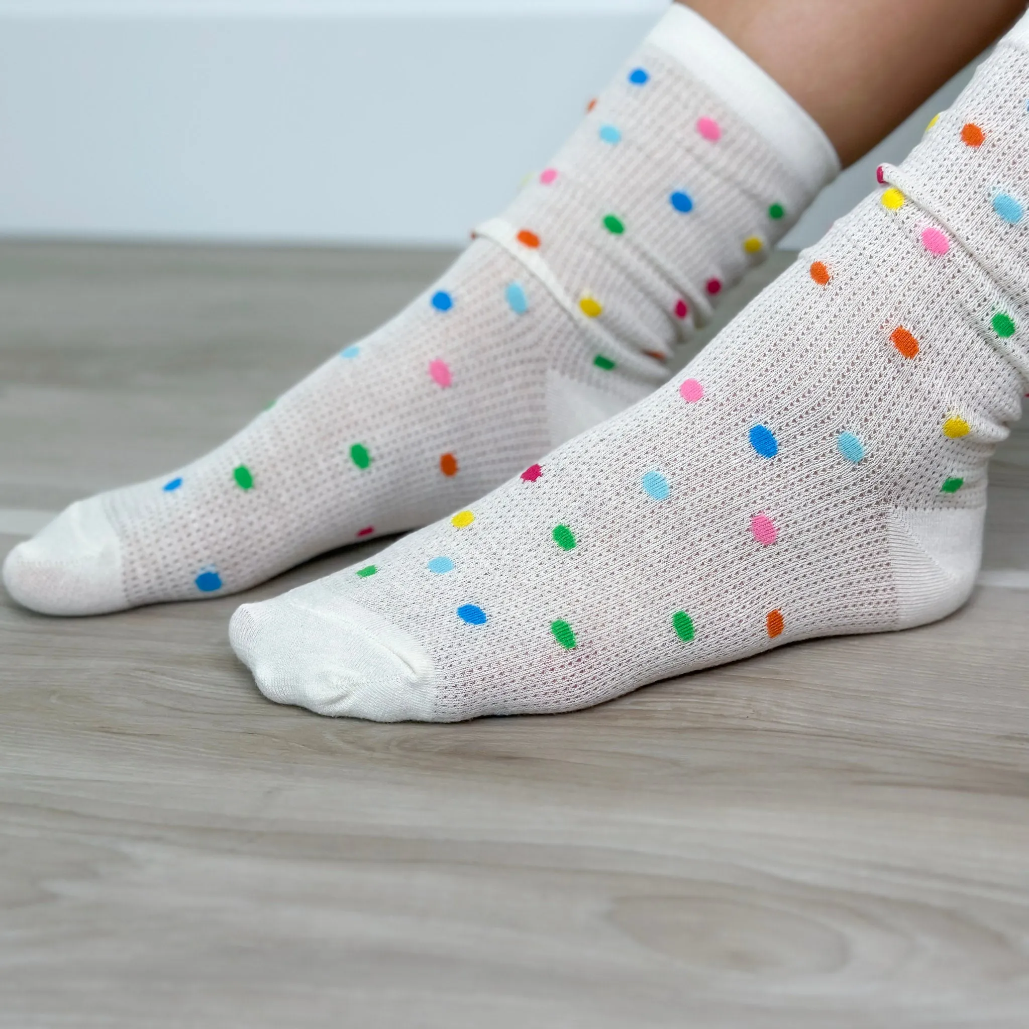 Confetti Dotted Crew Socks