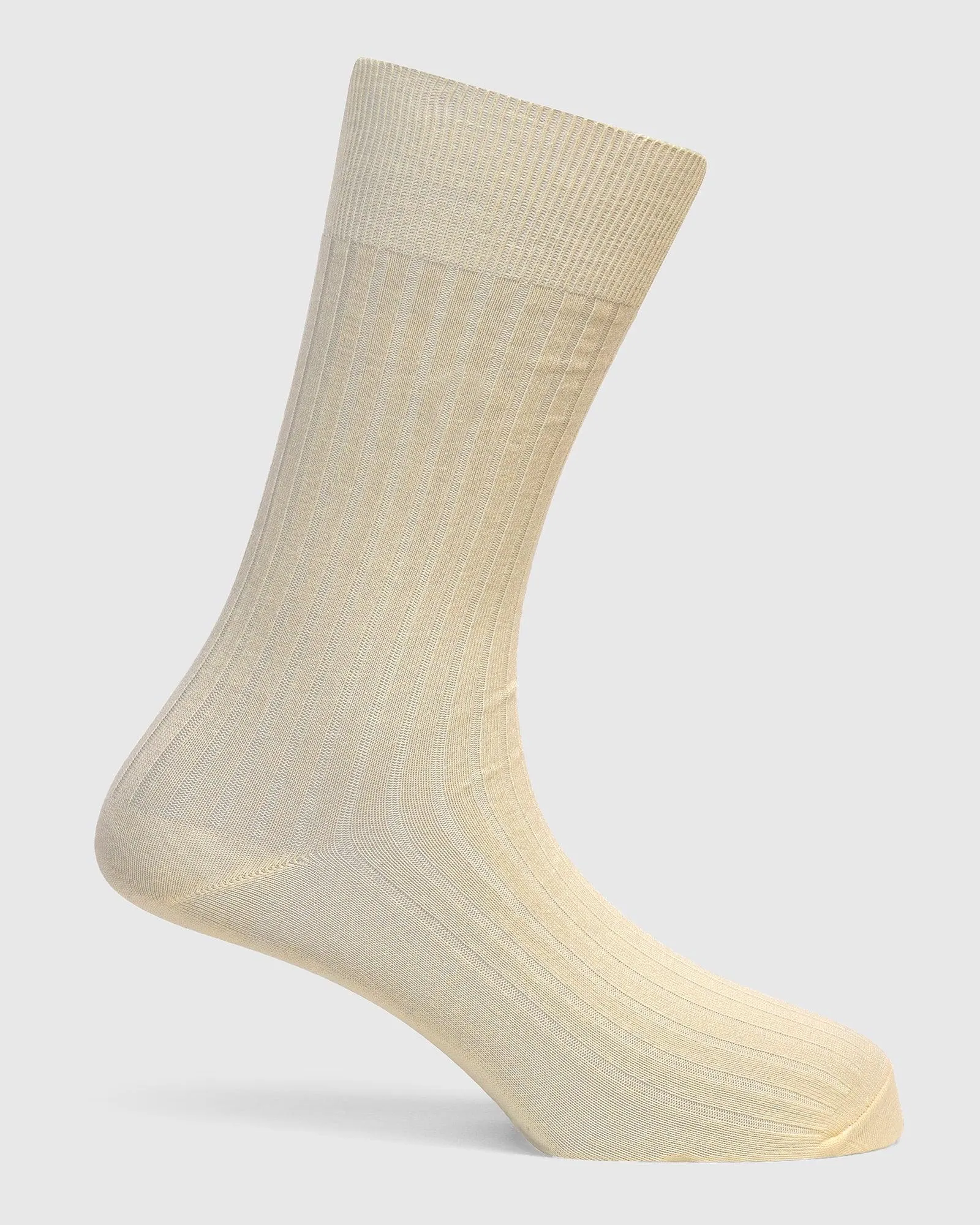 Cotton Beige Printed Socks - Thai