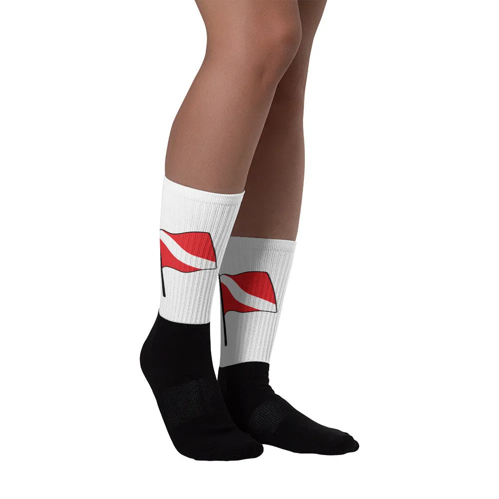 Dive Flag Black foot socks