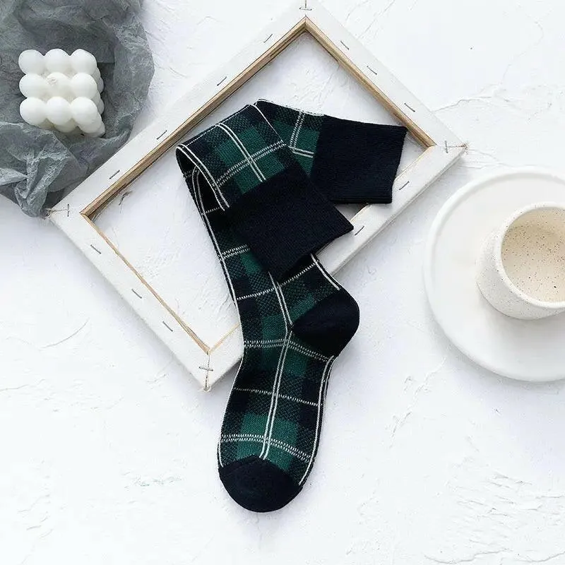 Elevate Your Style with Plaid Knee Socks