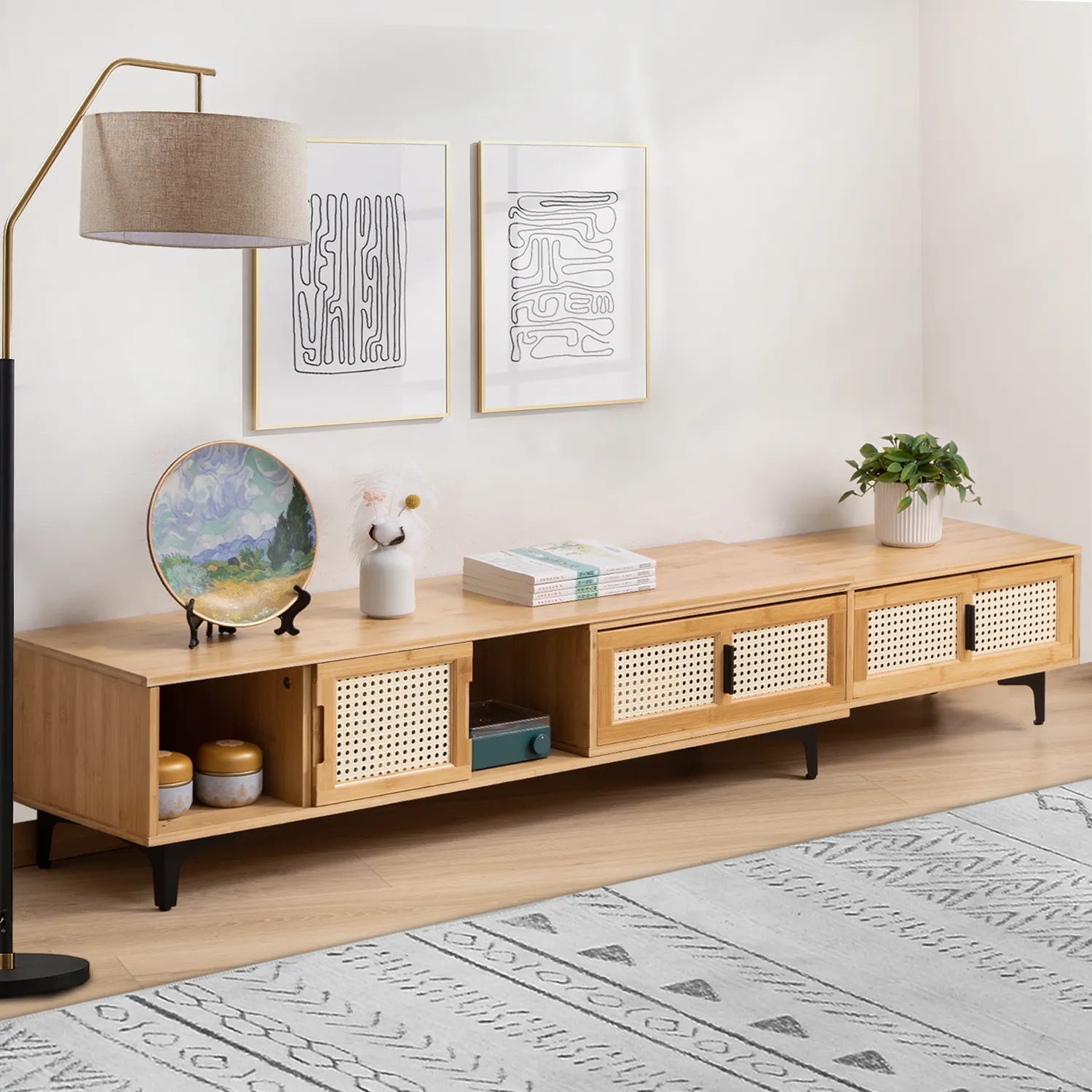 Extendable TV Stand - Natural