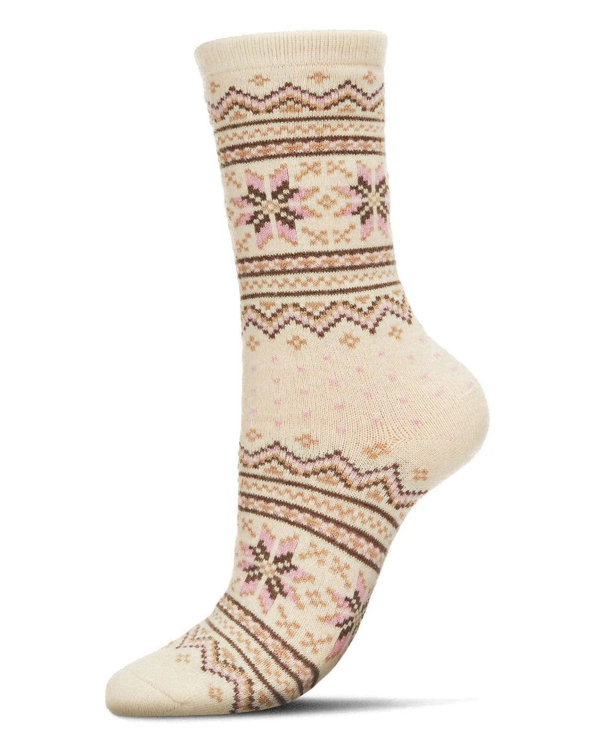 fairisle cashmere crew socks