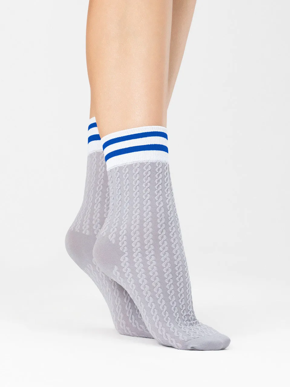 FiORE Player Contrast Colored Anklet Pop Socks 80 Denier