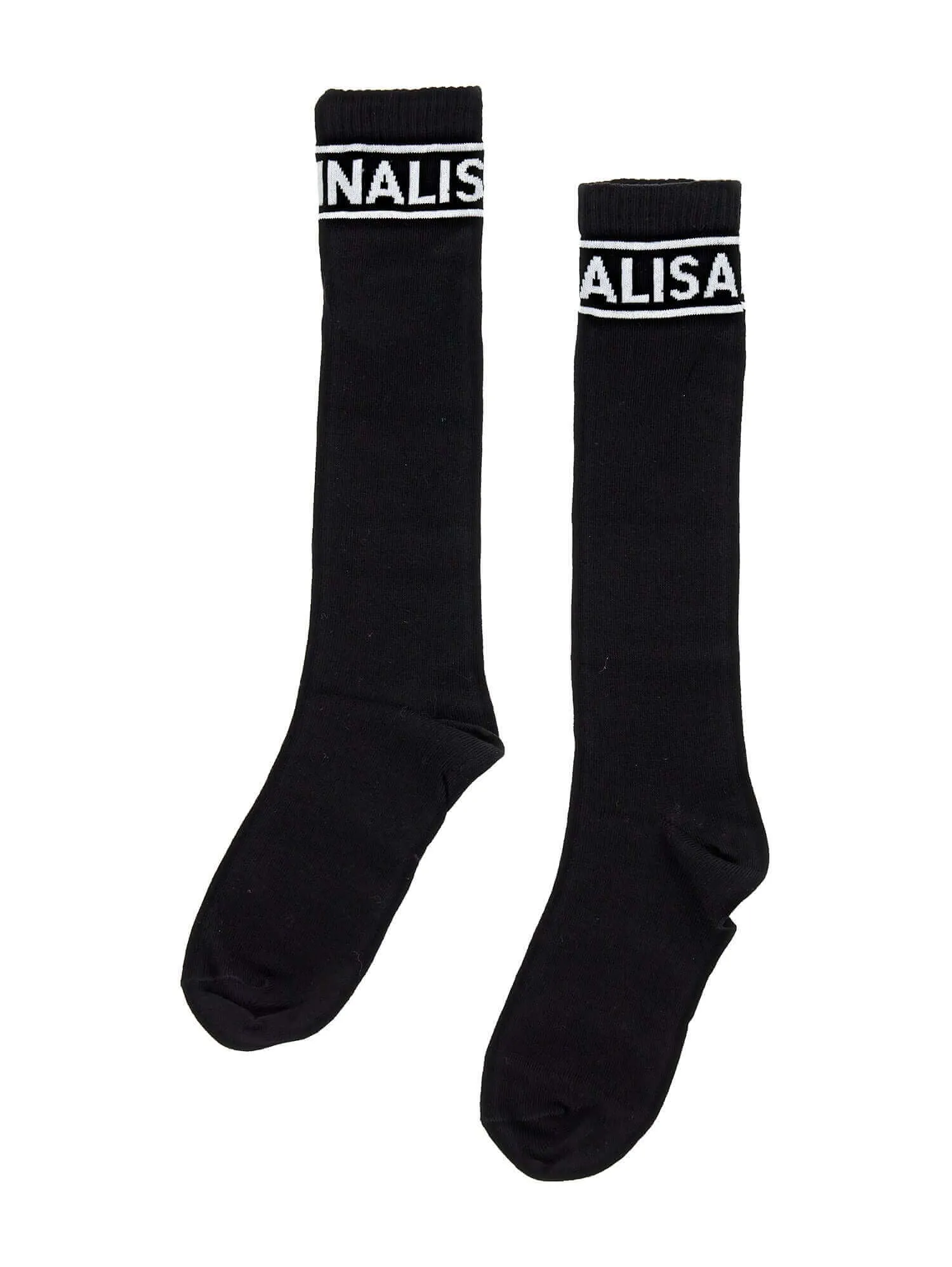 Girls Black Monnalisa Print Socks