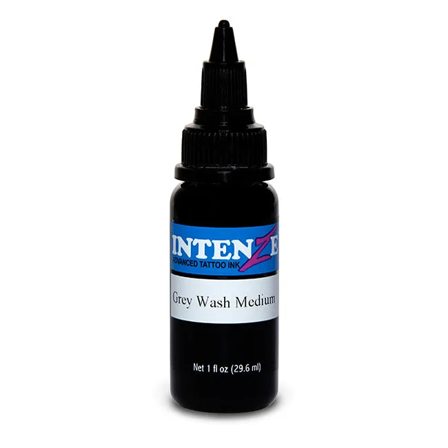 Gray Wash Medium — Intenze Tattoo Ink — Pick Size