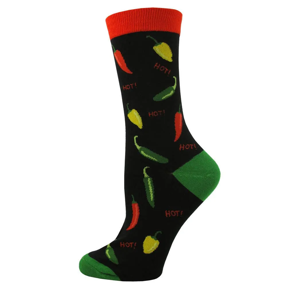 Hot Peppers Women's Crew Socks