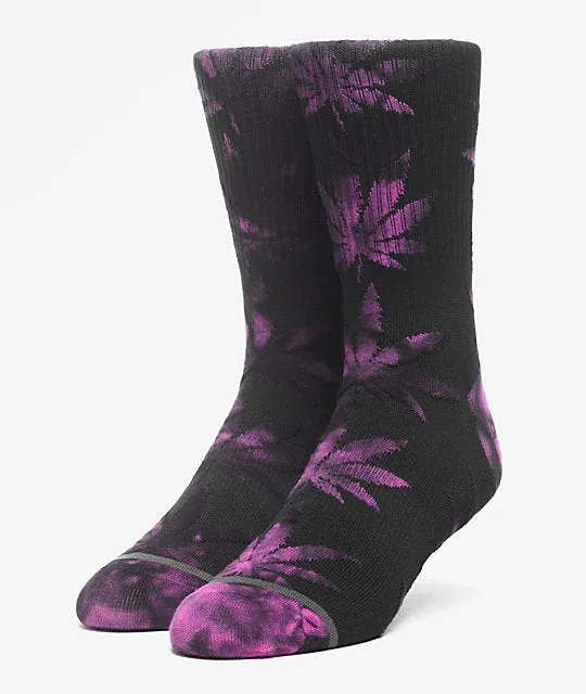 HUF PLANT LIFE TIE DYE SOCKS BLACK