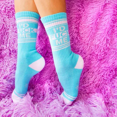 I'd Fuck Me Gym Socks - Pastel